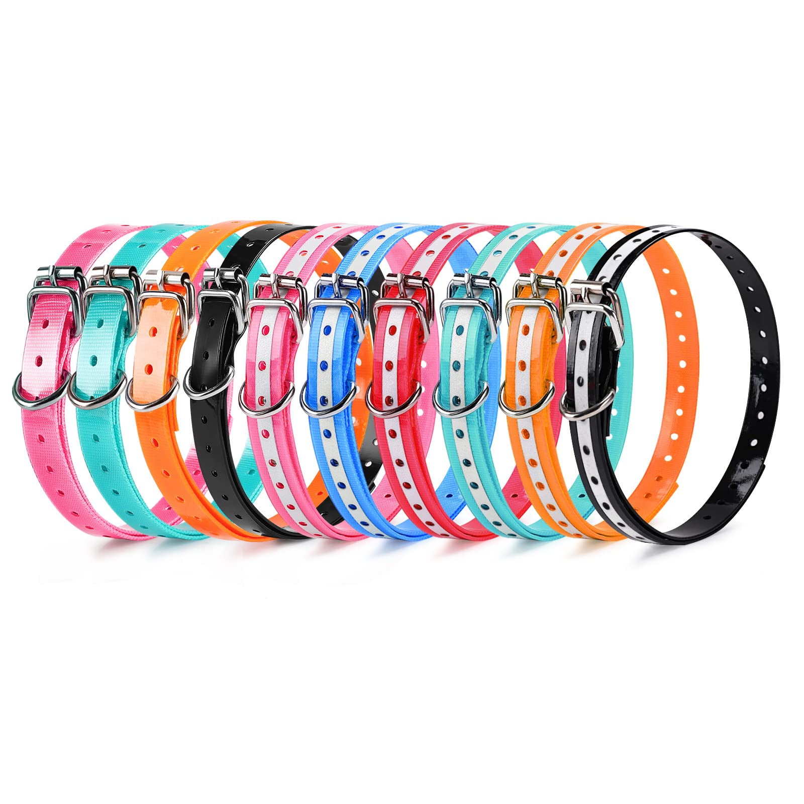 Luckinpet Waterproof Dog Collar Replacement Strap For Shock Collar And Fence Easy Clean Odorless Dog Collar Metal Buckle 3/4 Inc