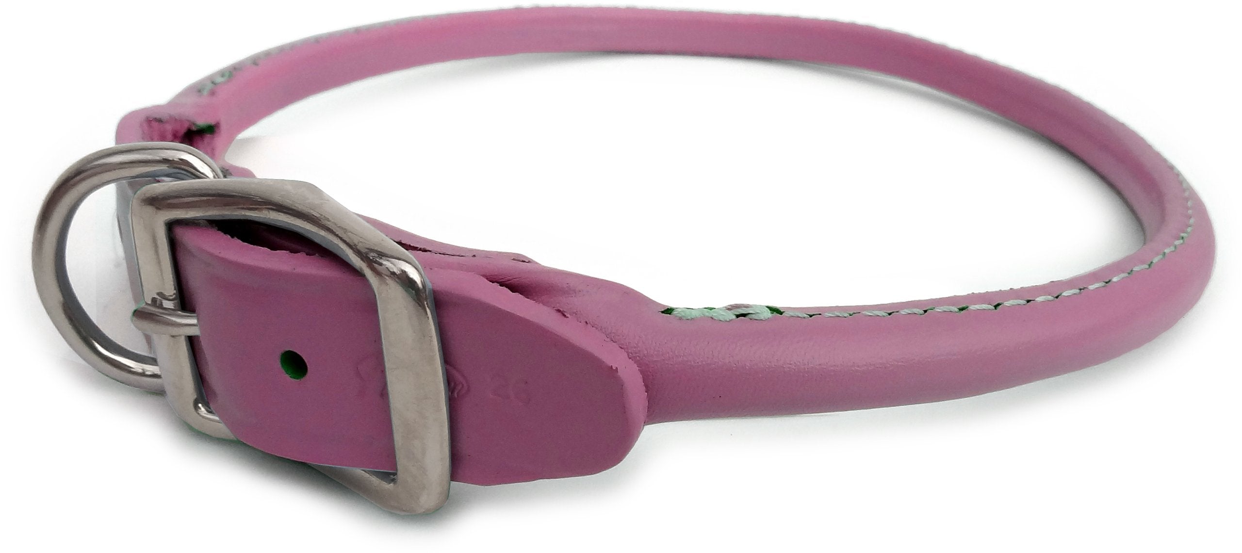 Auburn Leathercrafters Round Dog Collar Size: 0.5' X 10', Color: Pink
