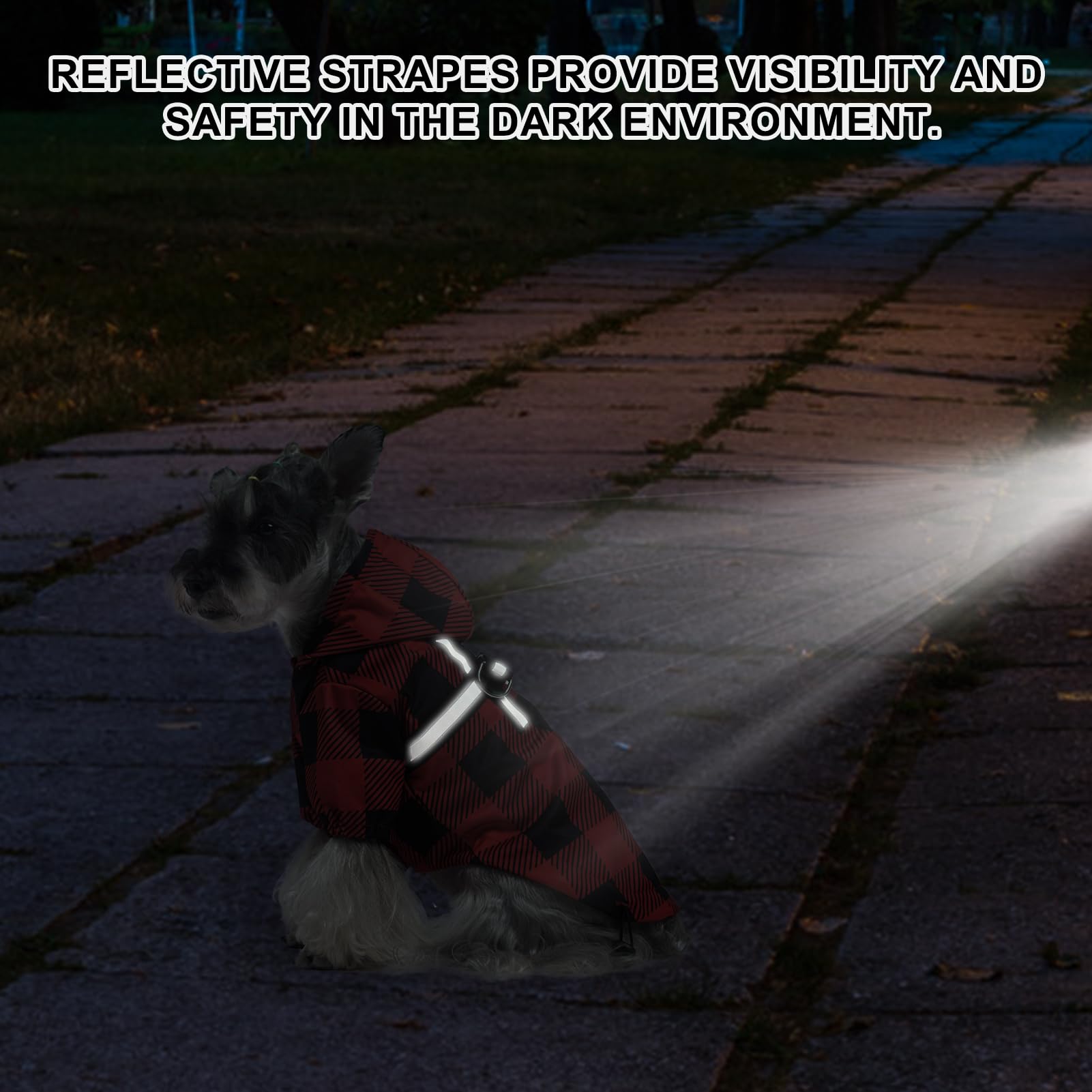 Beautyzoo Dog Raincoat Hooded With Harness Built-In, Slicker Poncho, Waterproof Dog Rain Coat For Winter Rainy Snowy Days, Buffa