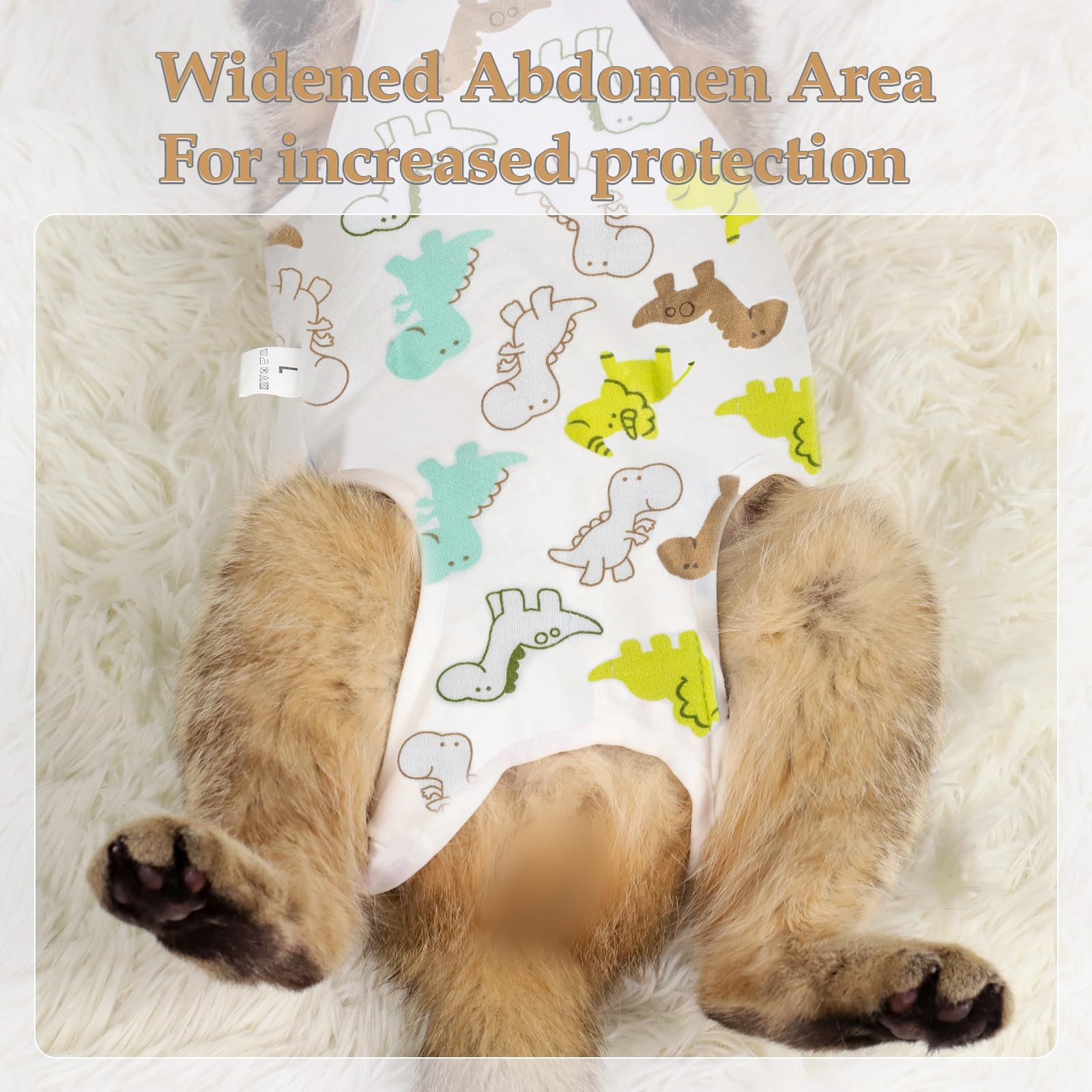Anwa Cat Recovery Suit - Breathable Cat Onesie For Cats After Surgery Female, Kitten Surgery Recovery Suit Female Abdominal Woun