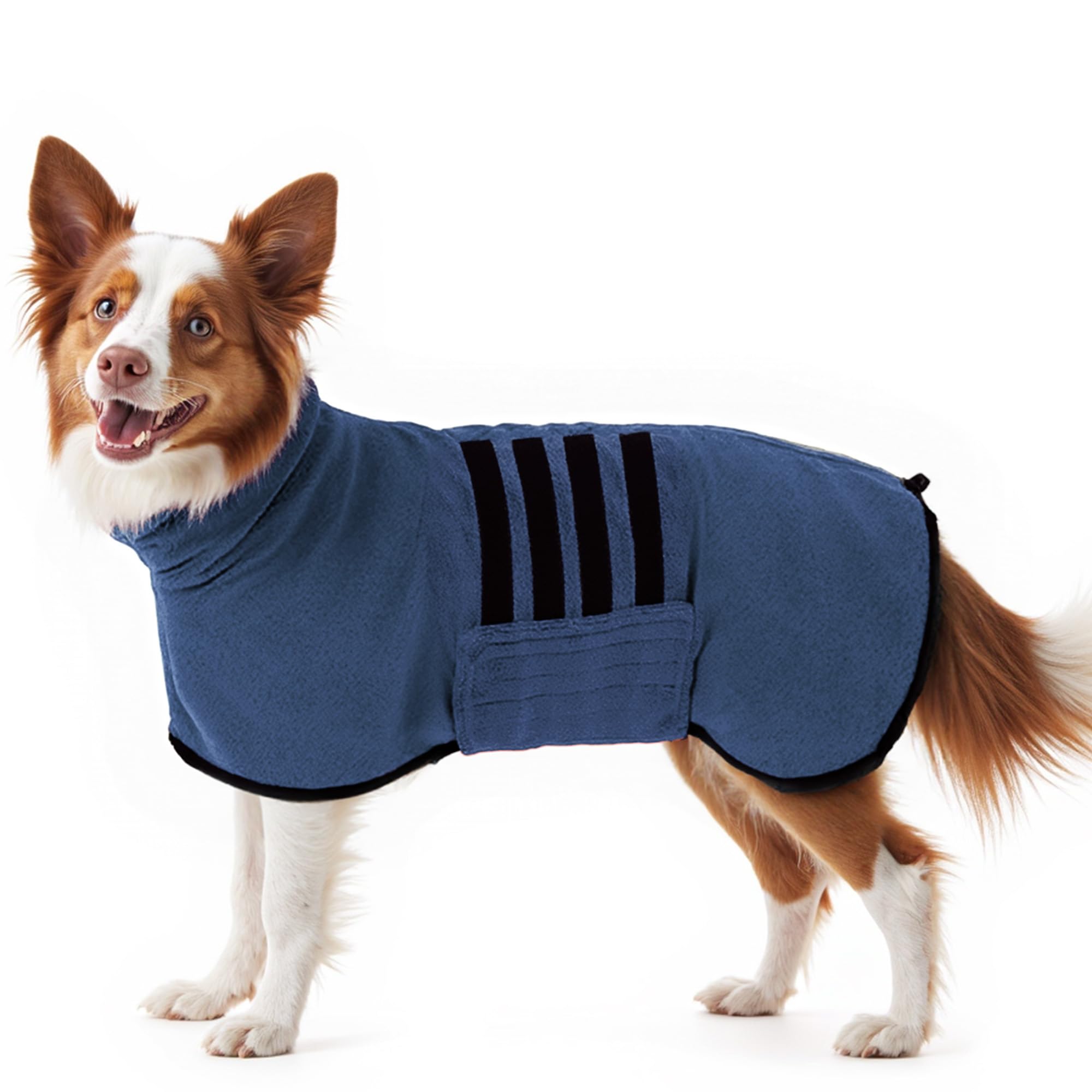 Hezzluv Microfibre Dog Bathrobe Towel Wrap Super Absorbent Dog Drying Coat Bath Robe For Puppy, Medium & Large Dogs, Fast Drying