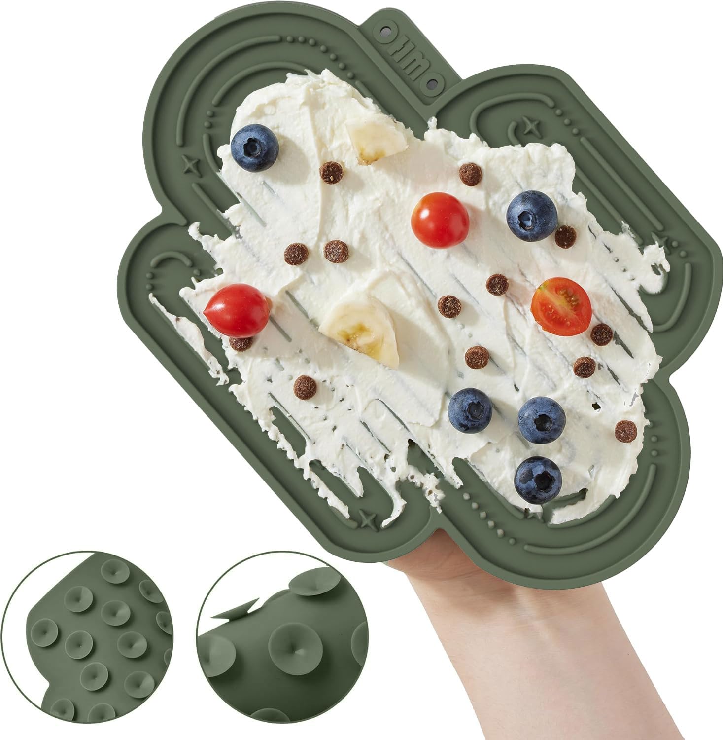 Ohmo Lick Mat For Dogs And Cats Large(2 Pack) Cactus Design Easy To Clean Pet Slow Feeder With Suction Cups, For Anxiety Relief