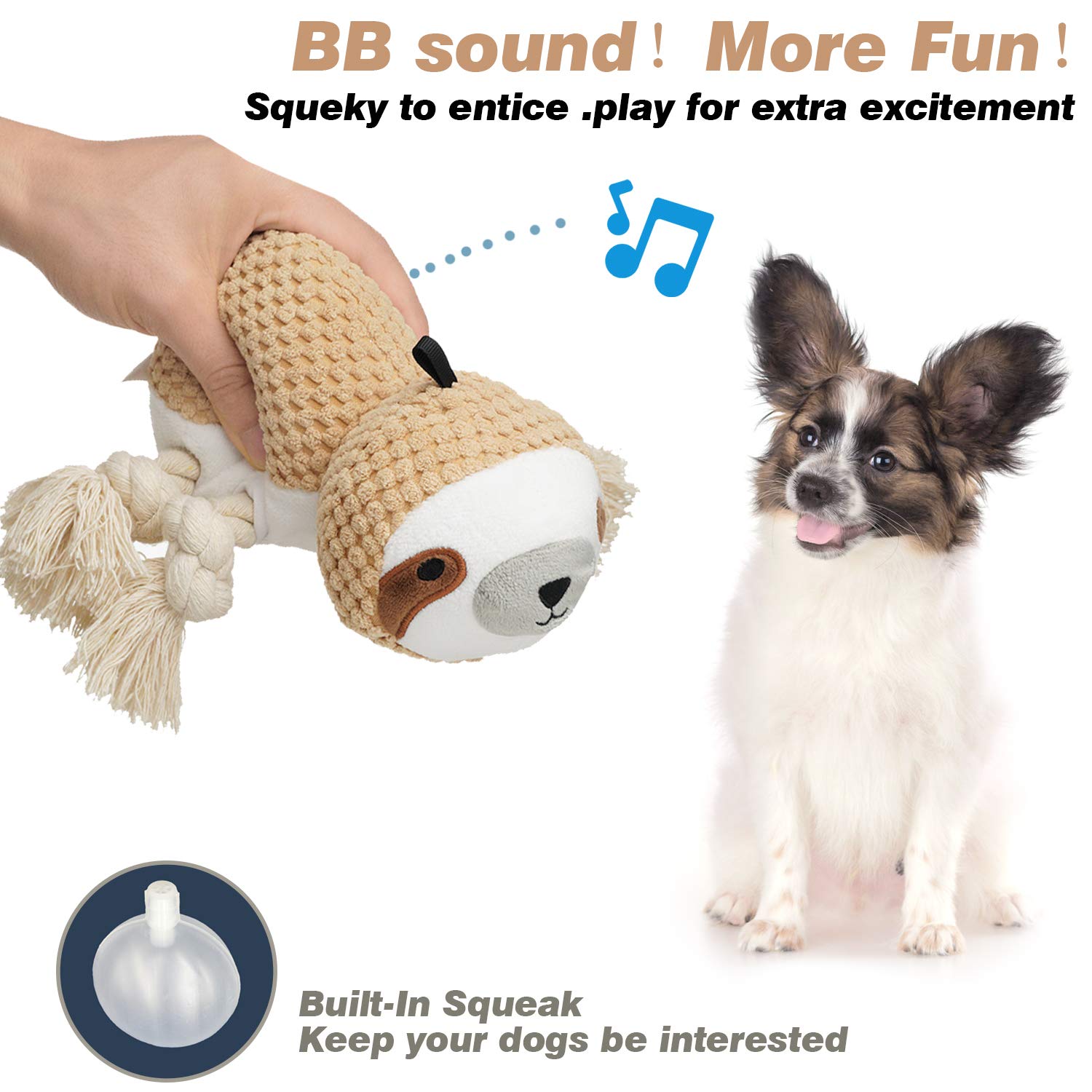 Mewajump Plush Dog Toys,Squeaky Dog Toys For Small Dog,Interactive Dog Toys Dog Chew Toys With Squeakers,Cute Soft Puppy Toys Fo