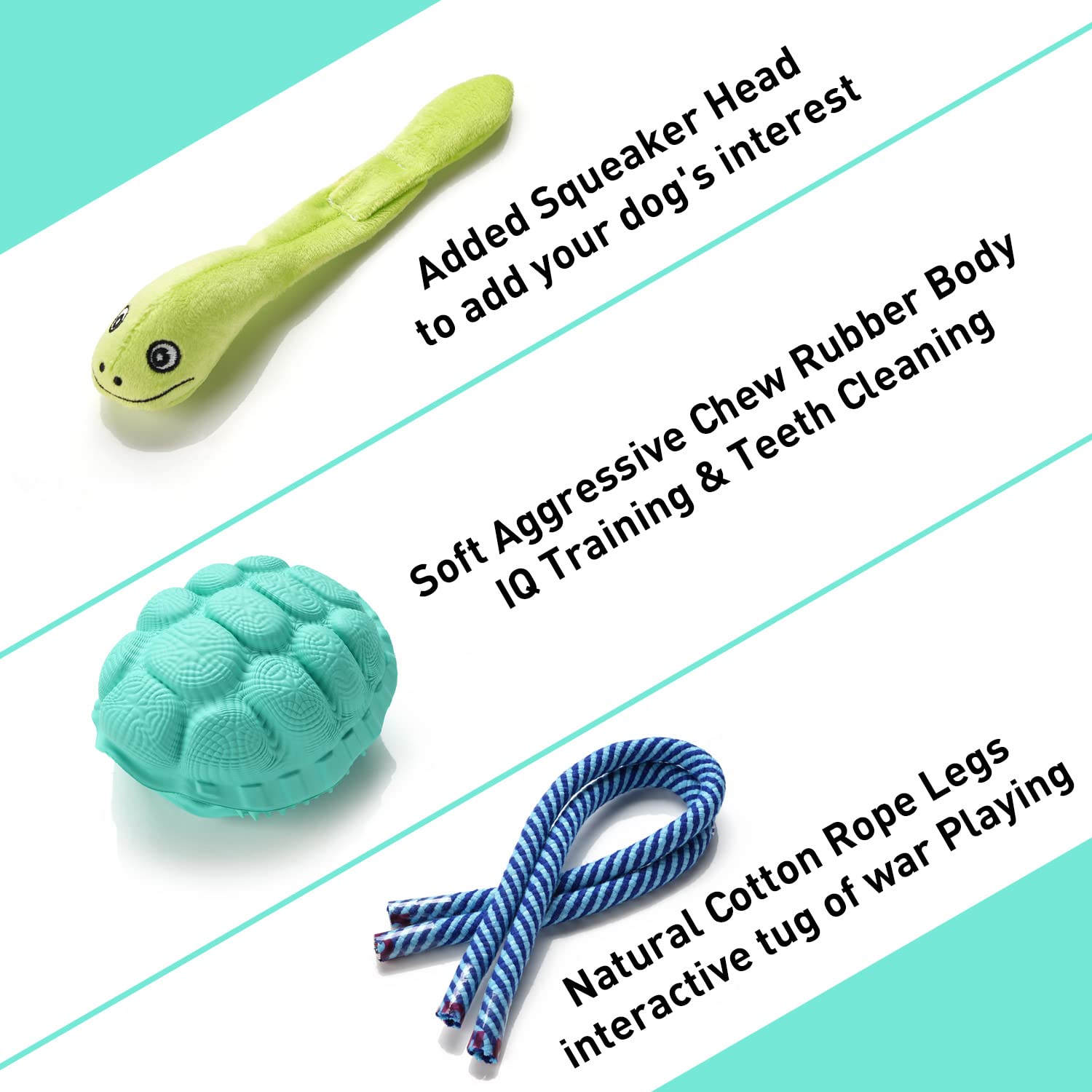 Sedioso Dental Chew Toys for Aggressive Chewers Large Breed, Tough Dog Toothbrush Toys for Medium Large Dogs Teeth Cleaning (Gre