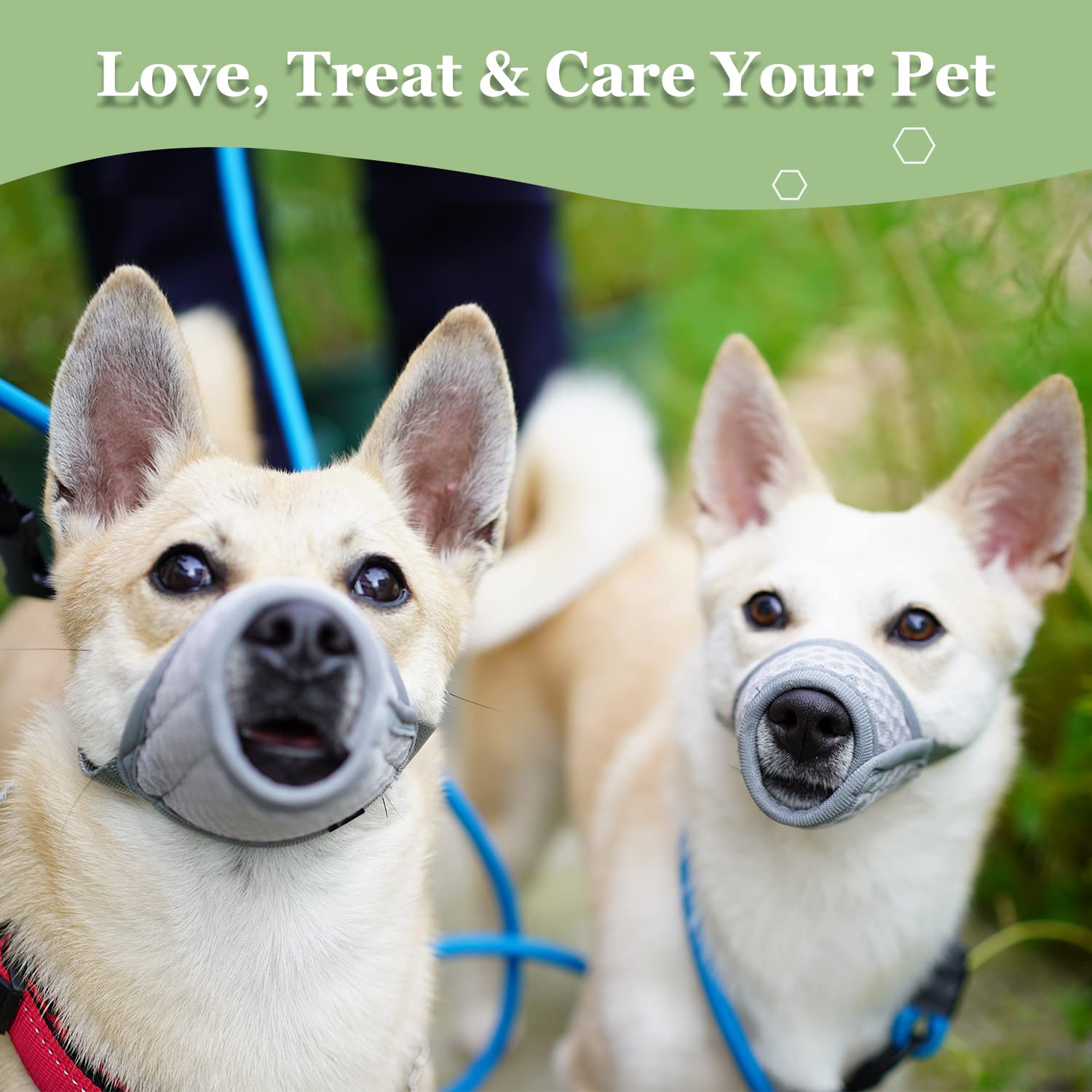 Dog Muzzle, Soft Mesh Muzzle For Small Medium Large Dogs Chihuahua Poodles Beagle Dachshund Corgis Labrador Golden, Puppy Muzzle For Biting Chewing Grooming, Allows Panting Drinking (Grey, Xl)