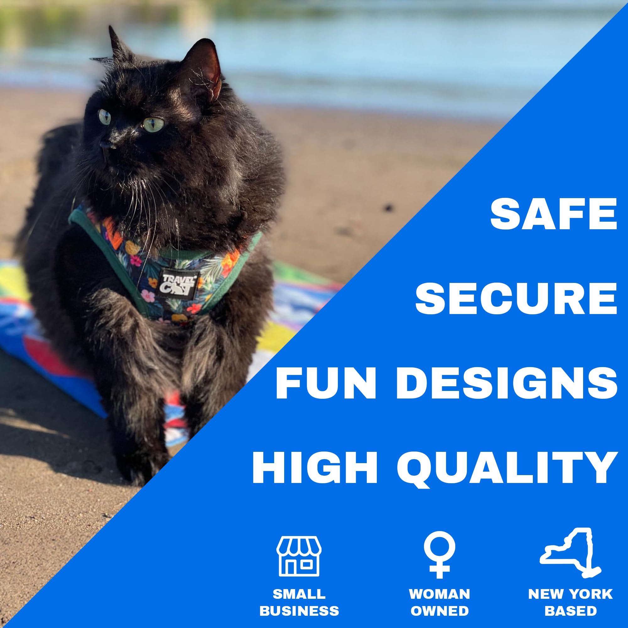 Travel Cat & Stray Cat Harness And Leash Set - Adjustable Fit Mesh Cat Harness And Reflective Strap - Comfort Escape Proof Harness For Cats, Kitten For Outdoor Walking, Hiking (Extra Small, Cashcat)