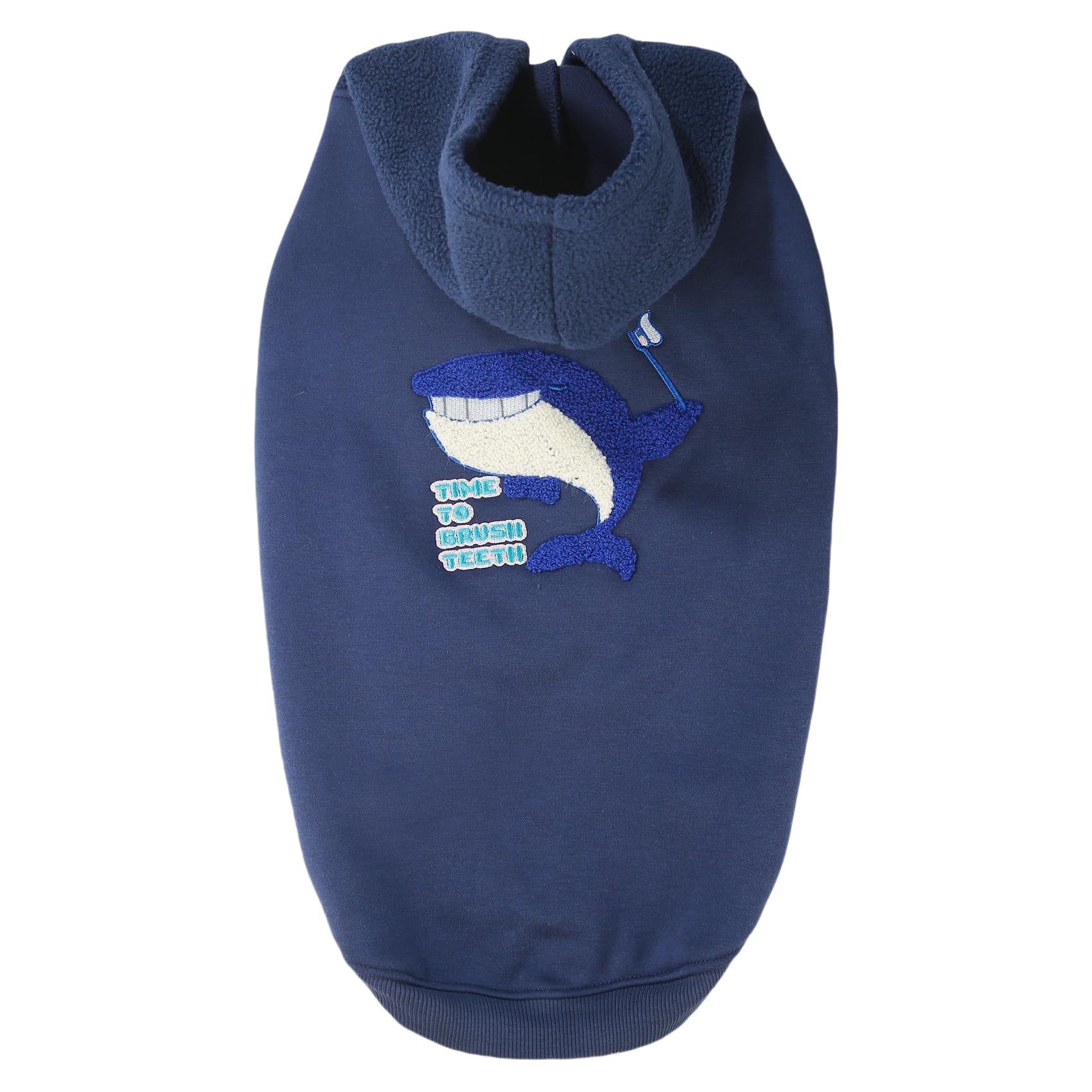 Dog Winter Hoodie Coat, Plush Vest Hoodie Dog Jacket, Dog Winter Autumn Warm Clothes(Blue-Large)