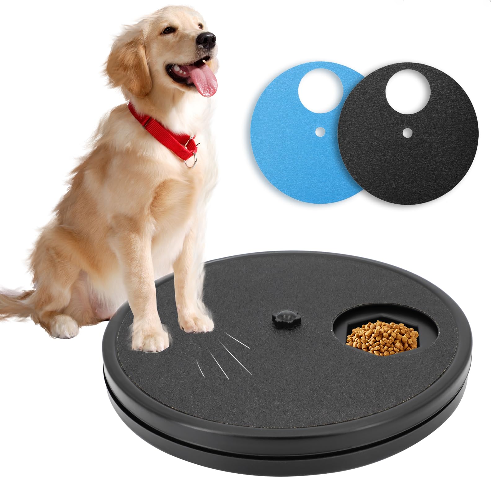 Dog Nail Scratch Board - 3 In 1 Rotatable Round Dog Scratch Pad For Nails With Treat Box, Dog Nail File Toy, Scratching Board Fo