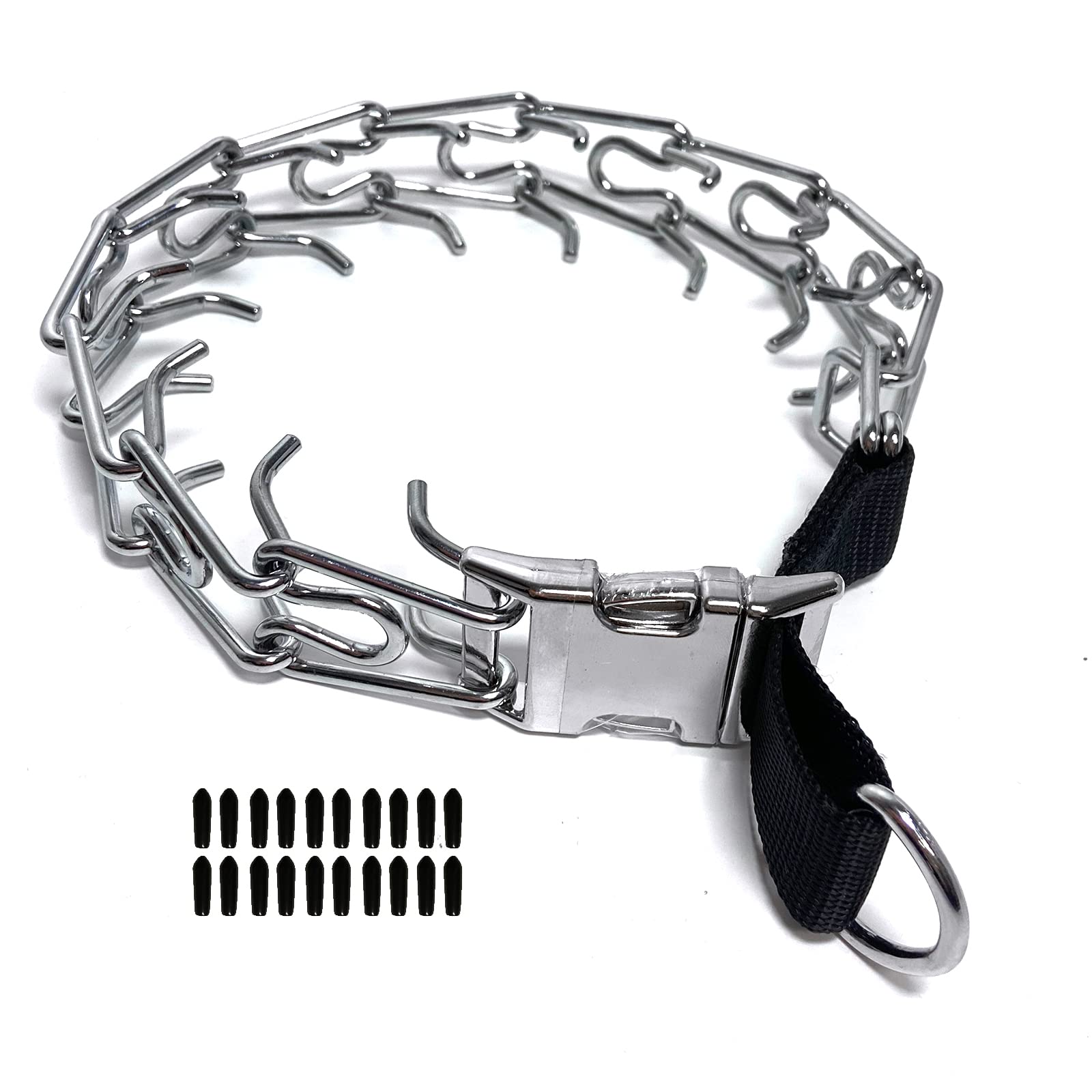 Prong Training Collar For Dogs, Adjustable Dog Pinch Collar With Quick Release Buckle, No Pull Collar For Small Medium Large Dog