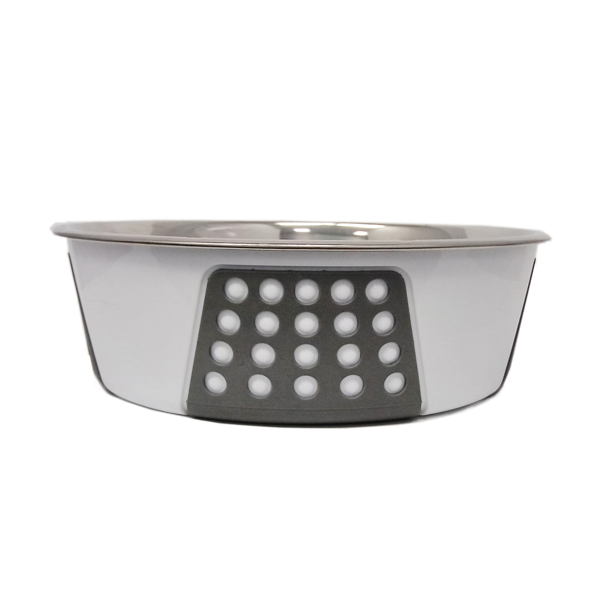 Spot By Ethical Products - Non Slip Stainless Steel Dog Bowl Durable Dog Food And Water Pet Dish - Dishwasher Safe – Tribeca Style - Multiple Sizes - Puppy Bowl Dog Bowl Cat Dish- White-15Oz