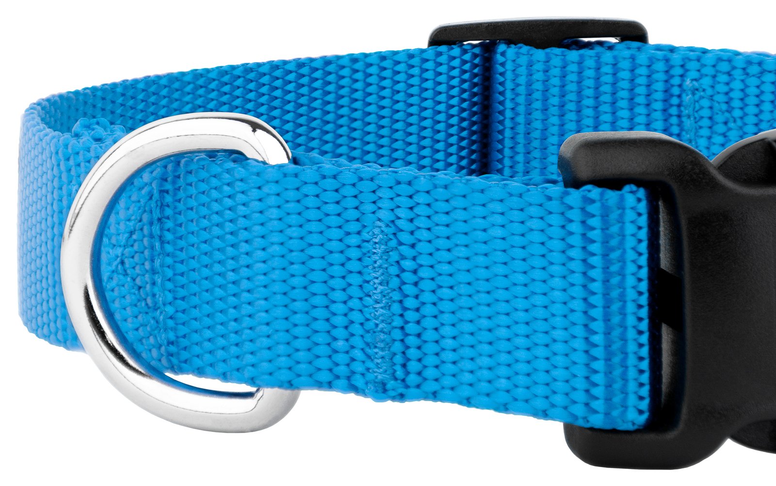 Country Brook Petz - 30+ Vibrant Colors - American Made Deluxe Nylon Dog Collar With Buckle (Large, 1 Inch Wide, Ice Blue)