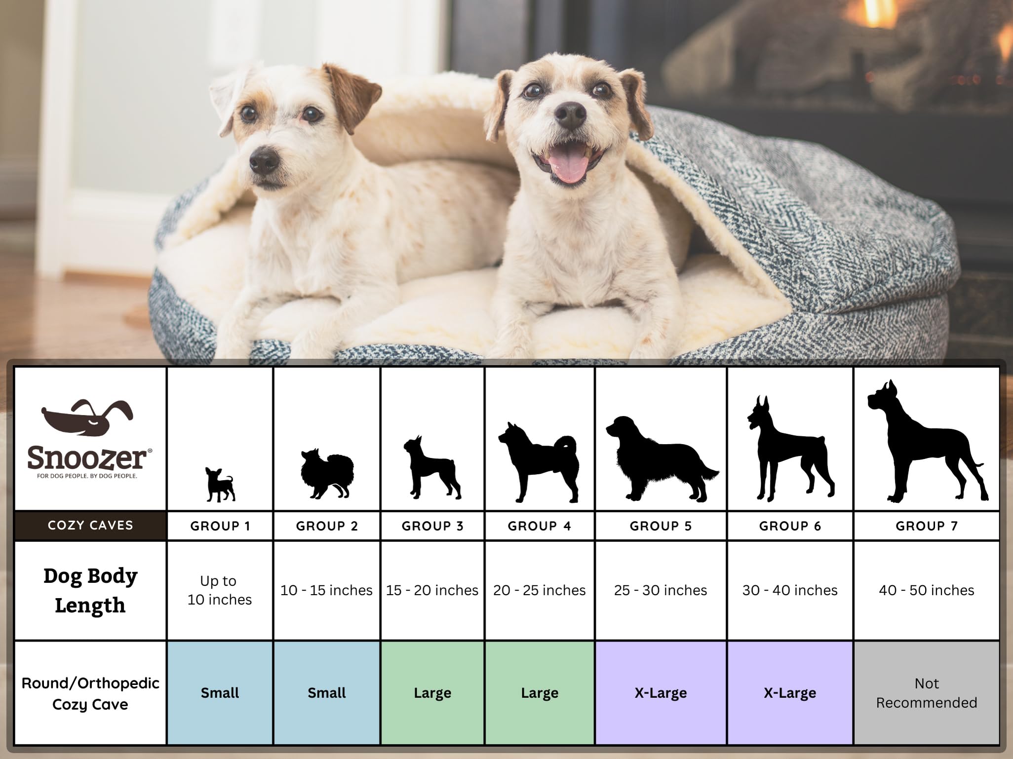 Snoozer Luxury Microsuede Cozy Cave Pet Bed, Show Dog Collection, Large, Palmer Indigo