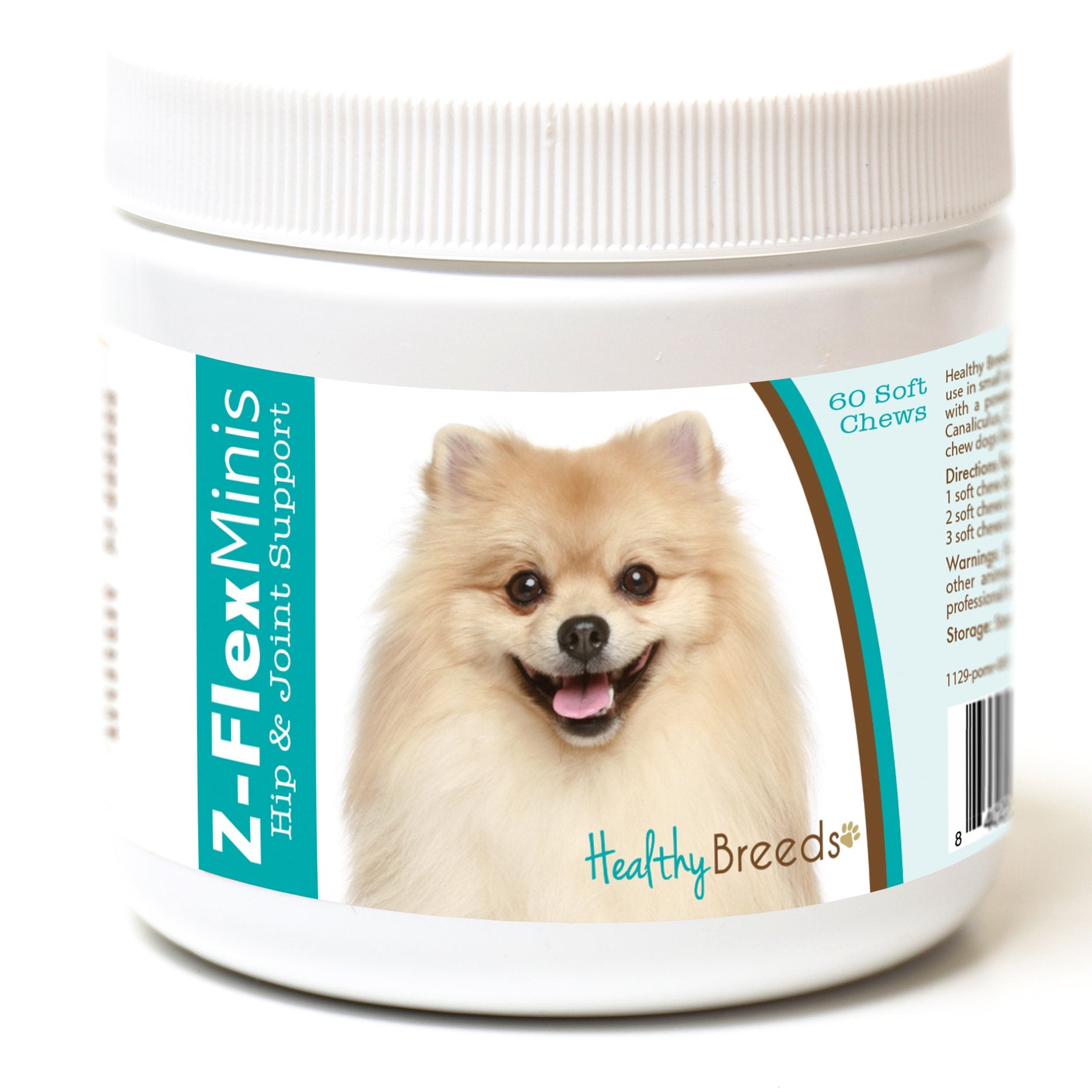 Healthy Breeds Pomeranian Z-Flex Minis Hip and Joint Support Soft Chews 60 Count