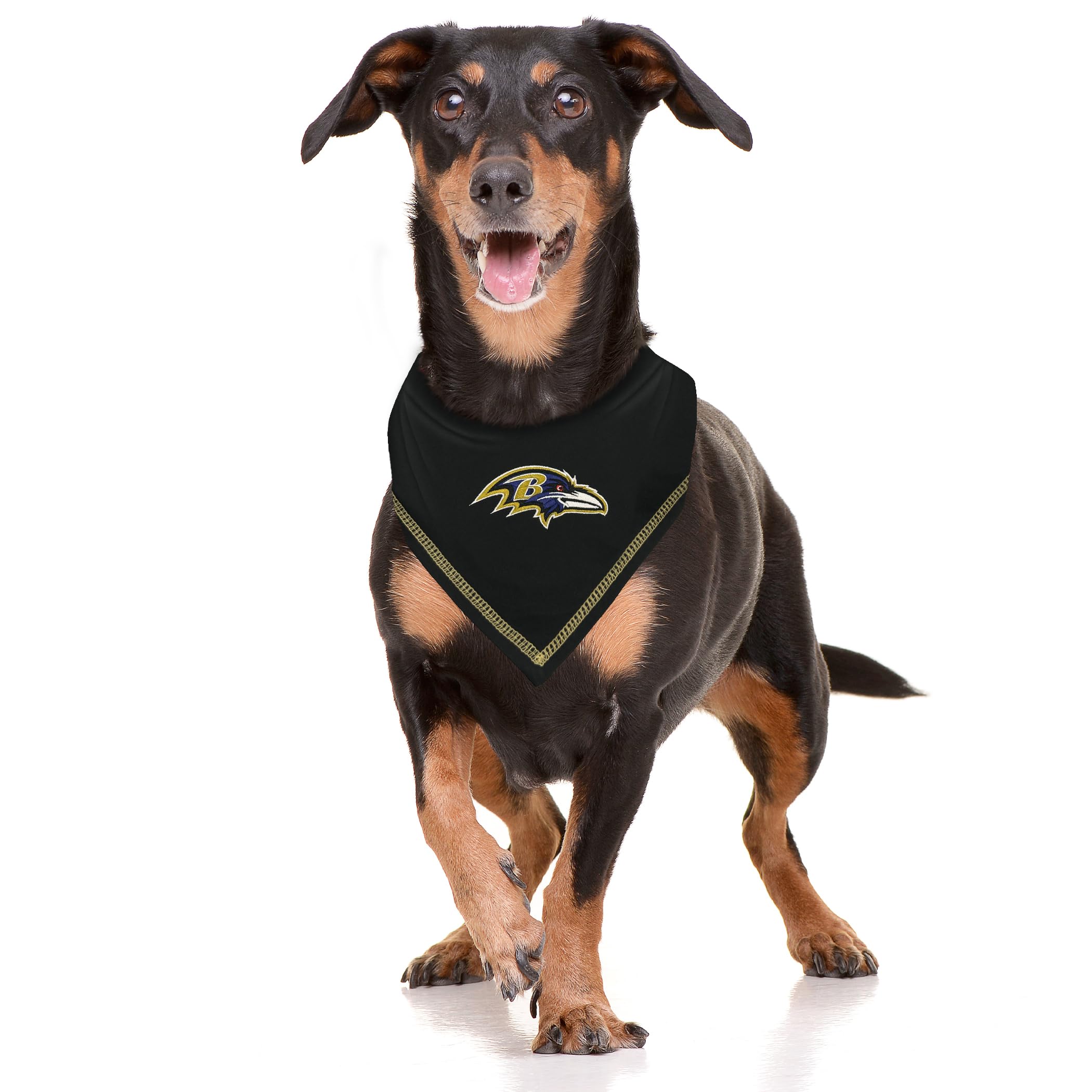 Pets First Nfl Baltimore Ravens Tie Bandana, Size Large/X-Large. Dog Bandana Scarf Bib For Pet Cat Dog. The Ultimate Game-Day, P