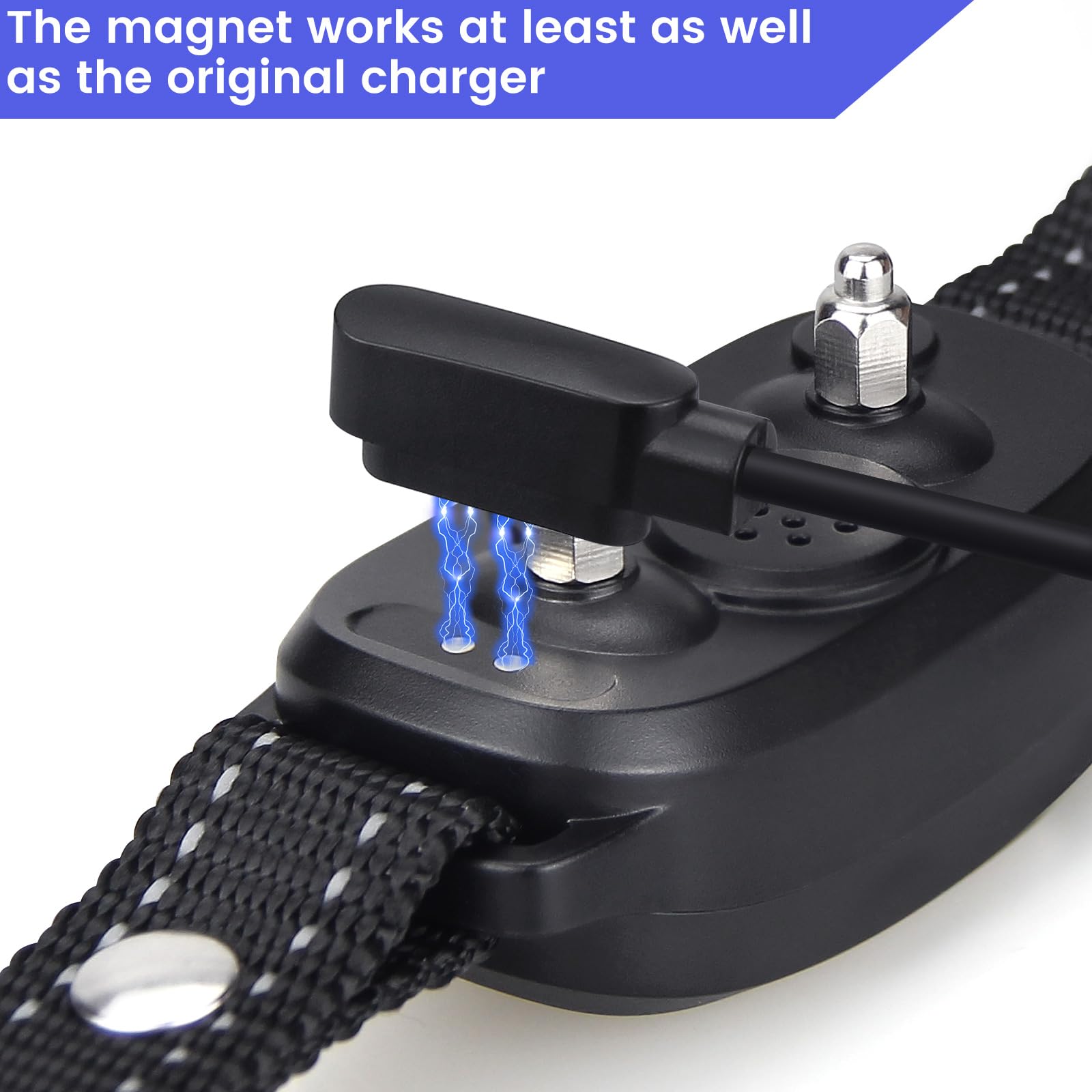 2-Pack Charger Replacement Only For Fafafrog Dog Bark Collar, Magnetic Charging Cable, Black