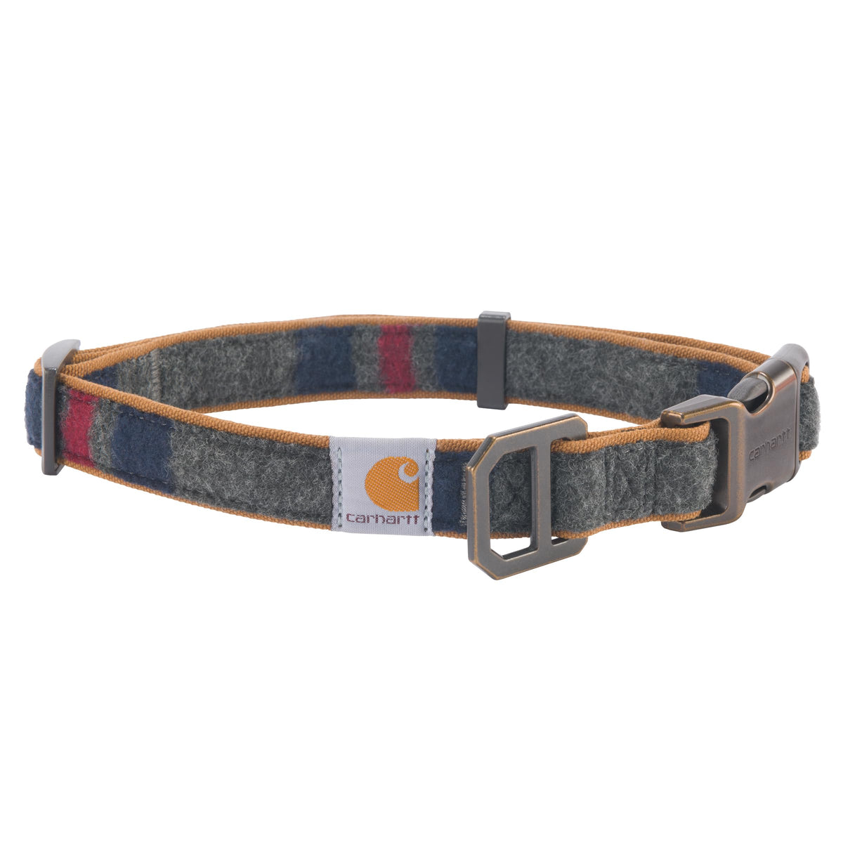 Carhartt Pet Fully Adjustable Webbing Collars For Dogs, Reflective Stitching For Visibility, Blanket Stripe, Large