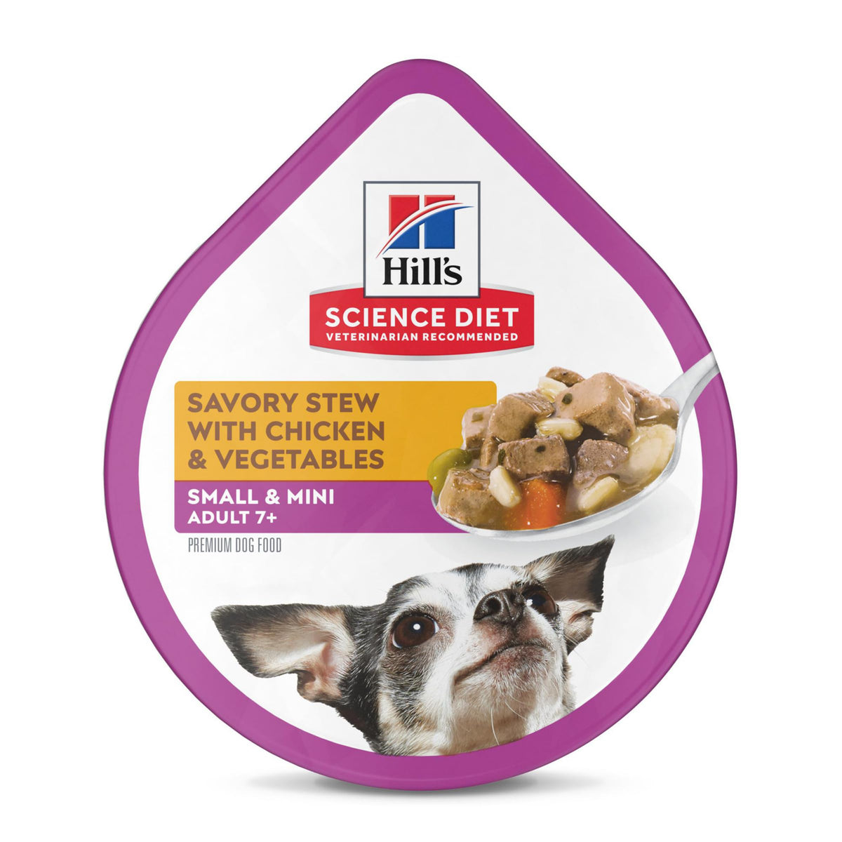 Hill'S Science Diet Adult 7+ Small Paws Savory Stew Chicken & Vegetables Canned Dog Food, 3.5 Oz., Case Of 12