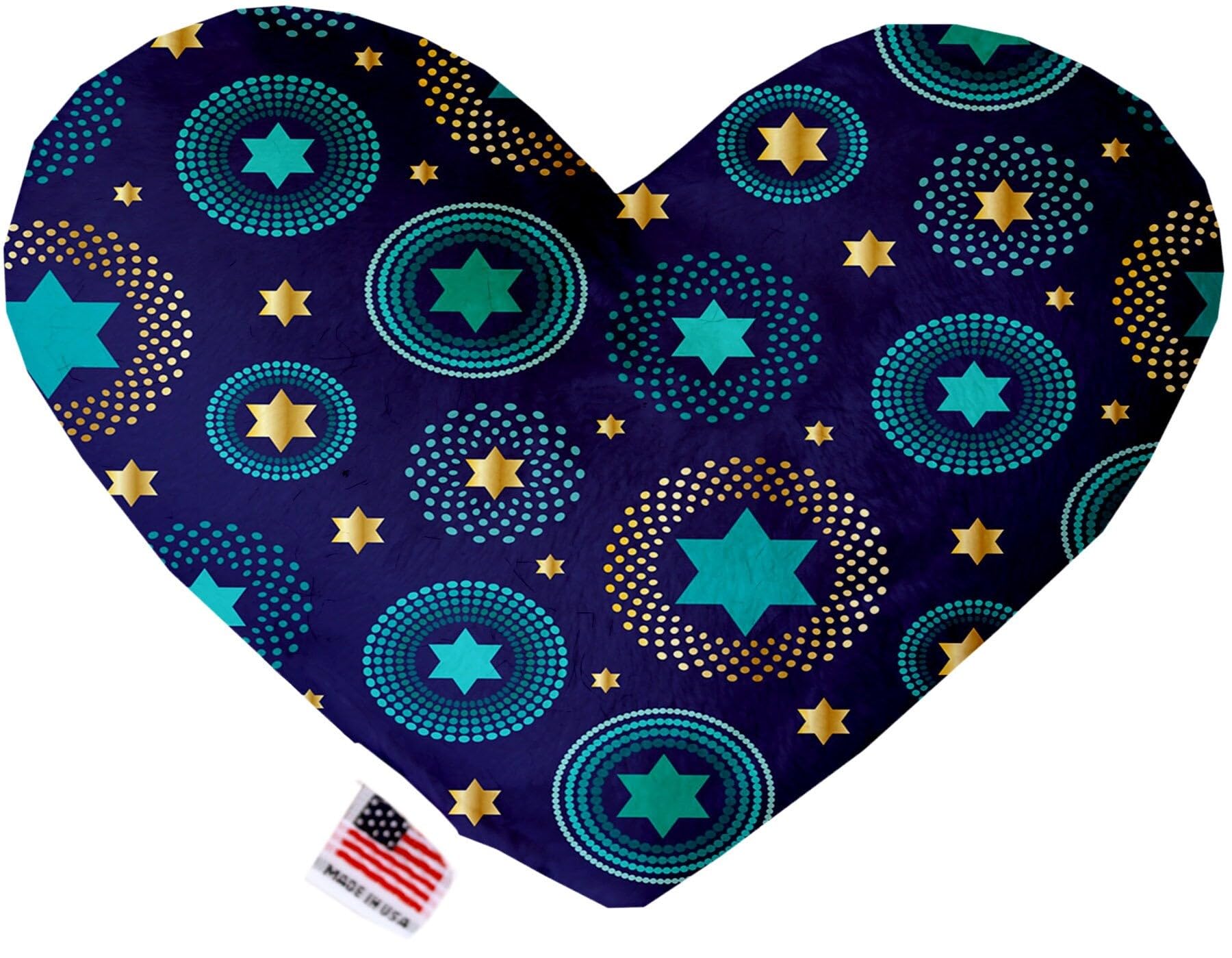 Pet and Dog Plush Heart or Bone Toy, &quot;Hanukkah Group&quot; (Available in different sizes, and 8 different pattern options!) DreidelDreidelDreidl 8&quot; Plush Bone