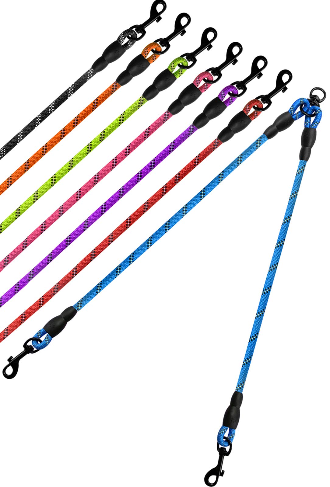 Taglory Double Dog Leash | Reflective Rope | No Tangle | Double Leash For Two Dogs | Puppy Small Medium Breeds | Blue