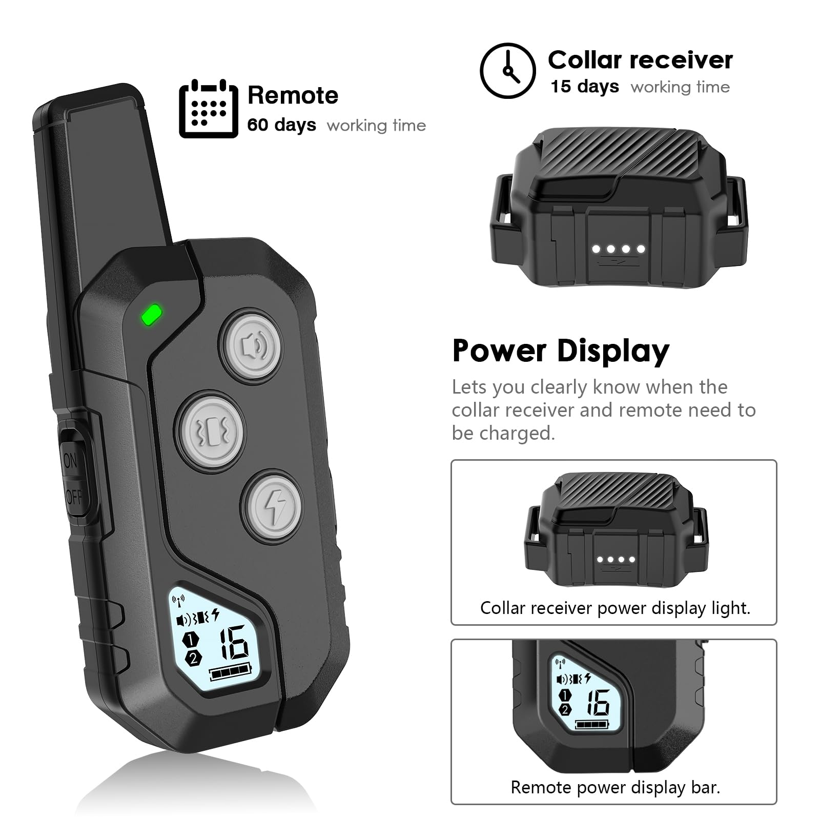 Dog Shock Collar, Ip67 Waterproof Dog Training Collar With Remote, 3 Training Modes, Shock, Vibration And Beep, Rechargeable Electric Shock Collar For Large Medium Small Dog