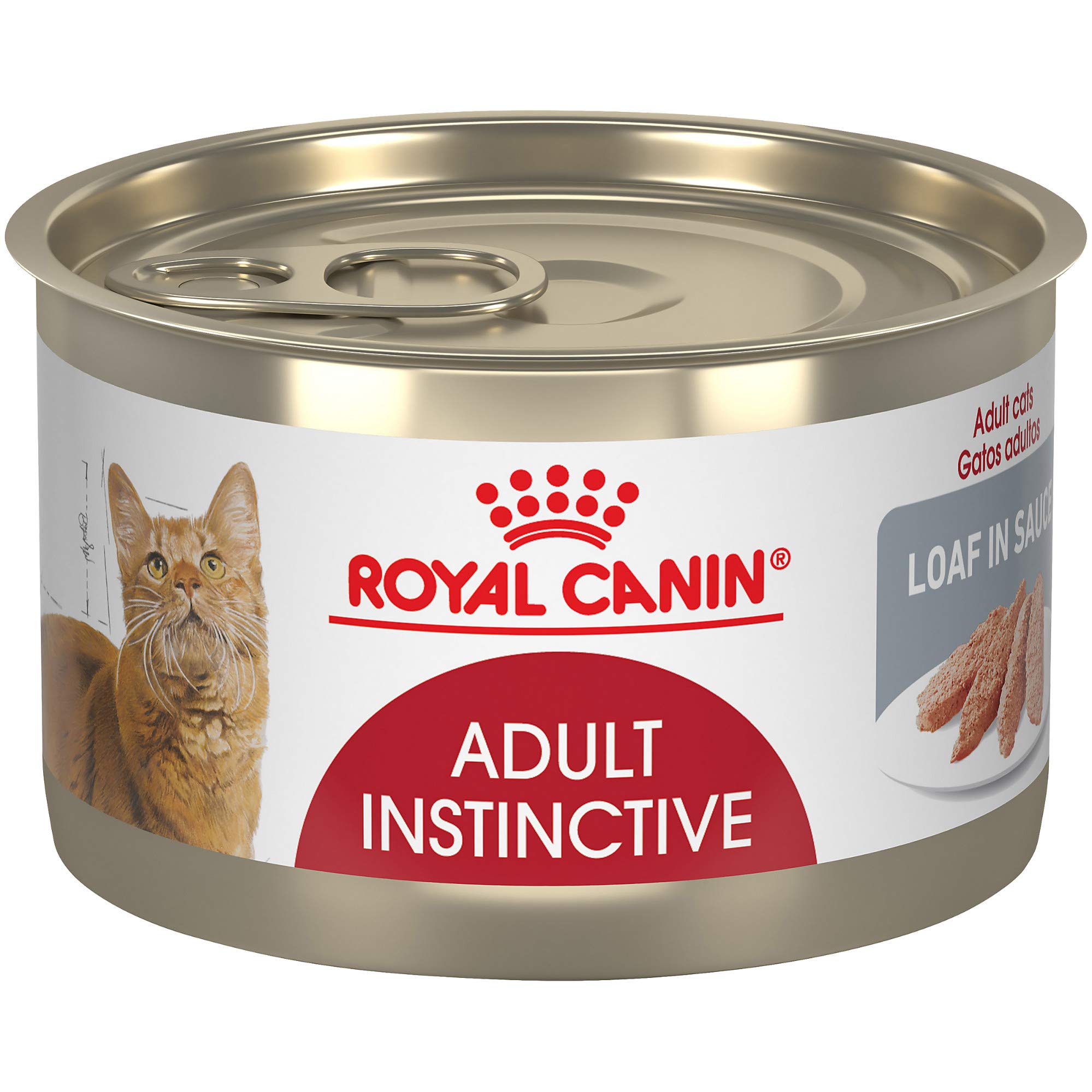 Royal Canin Feline Health Nutrition Adult Instinctive Loaf in Sauce Canned Cat Food, 5.1 oz can (24-count)