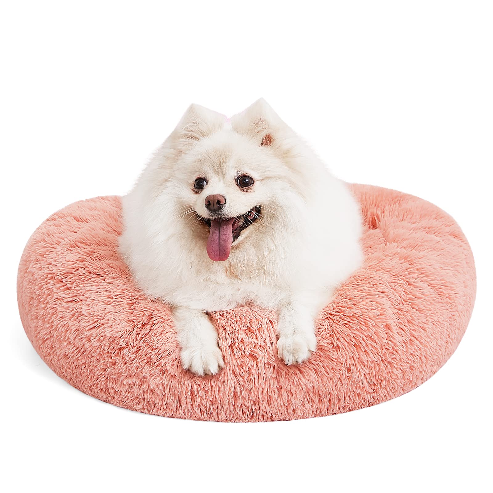 Mixjoy Orthopedic Dog Bed Comfortable Donut Cuddler Round Pet Beds Ultra Soft Washable Dog And Cat Cushion Bed (20''/23''/30'') 