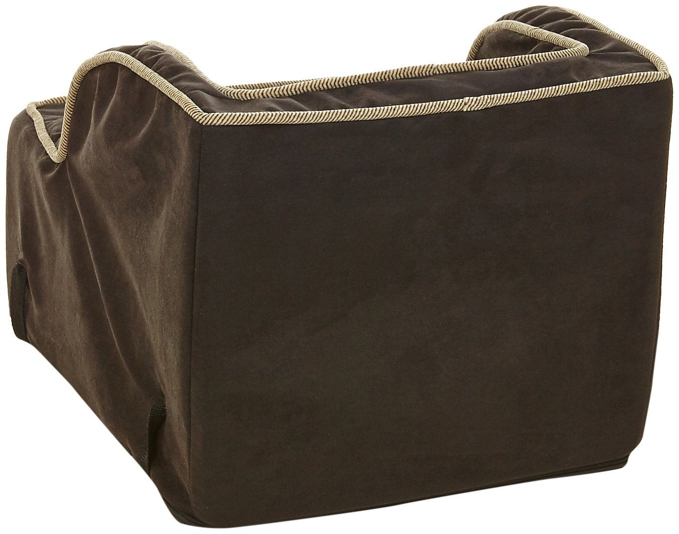 Snoozer Luxury High Back Console Pet Car Seat, Extra Large - Black With Herringbone Cording