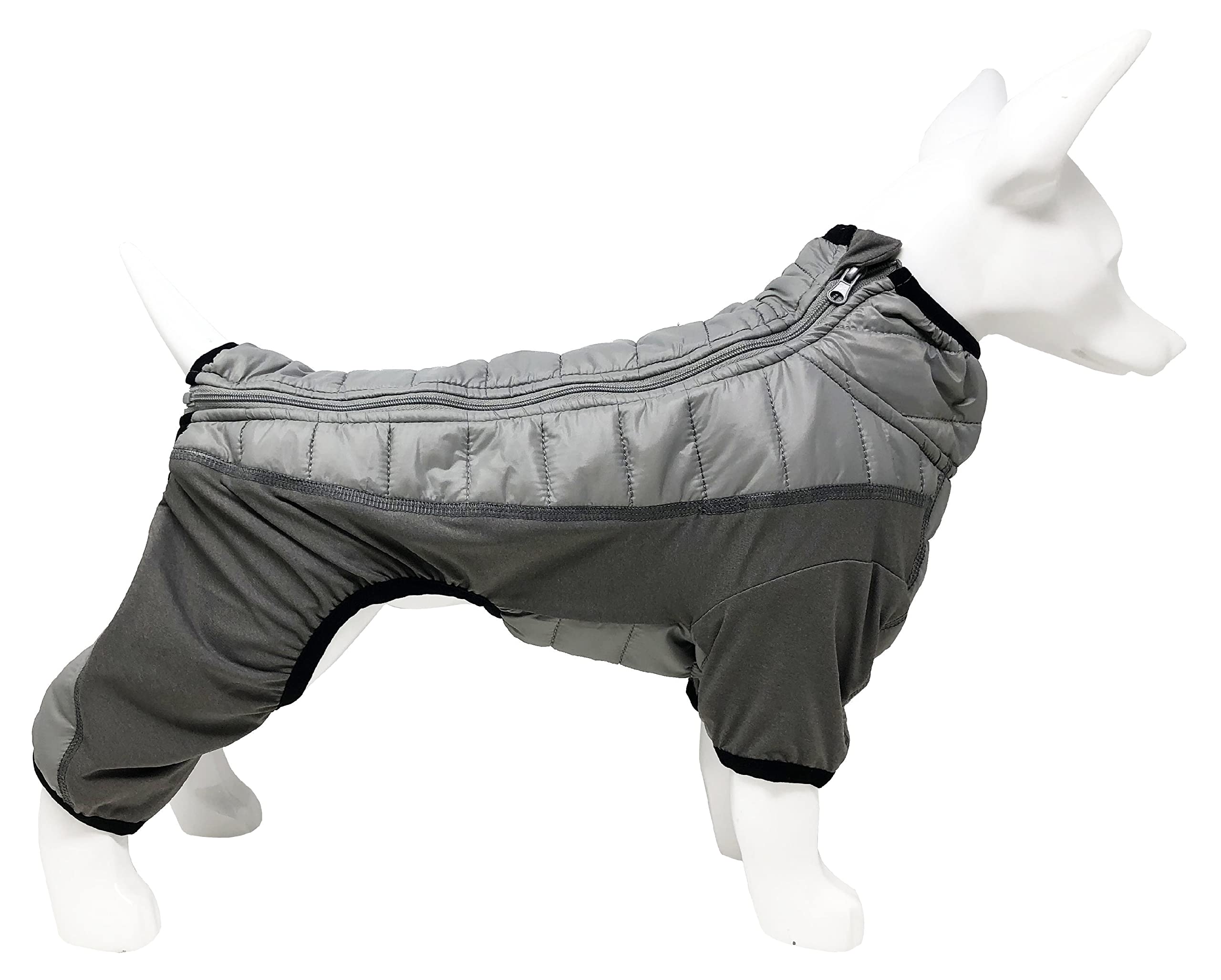 Pet Life Aura-Vent Lightweight 4-Season Stretch And Quick-Dry Full Body Dog Jacket, Xs, Grey