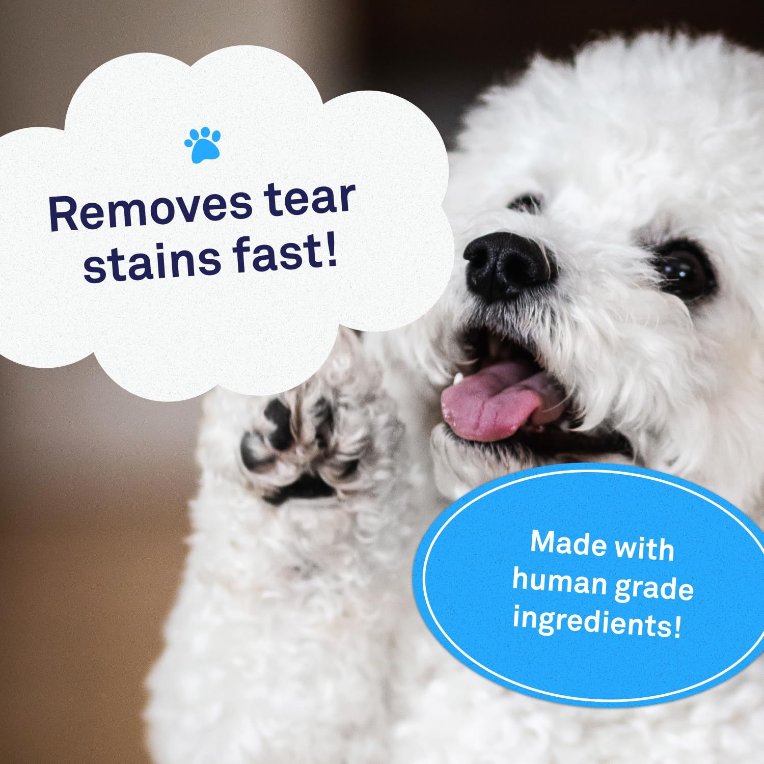Petpost | Tear Stain Remover Soft Chews - Delicious Cheese Treat & Eye Stain Supplement for Dogs - Natural Treatment for Tear St