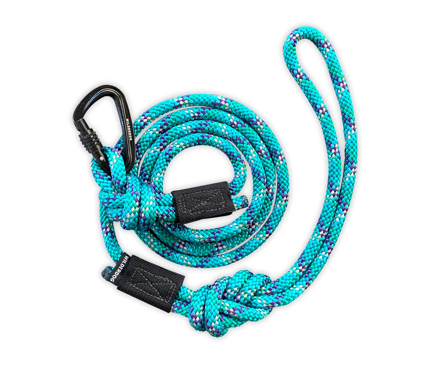 Wilderdog Small Carabiner Climbing Rope Dog Leash For Small & Medium Dogs - 5Ft - Islander - 1Ct