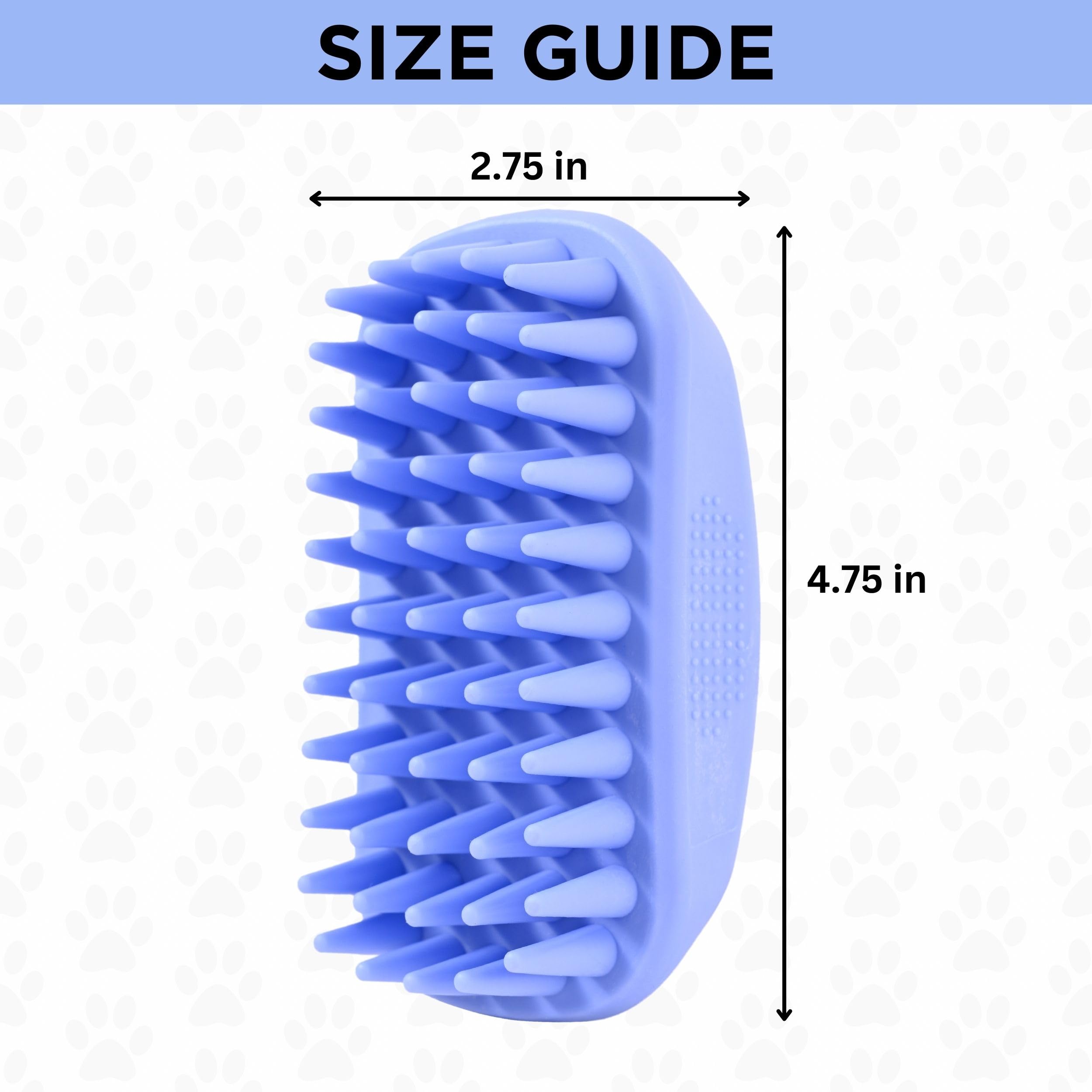 Bath Brush For Pet Grooming & Massage - Rubber Scrubbing Brush For Showers, Ideal For Long & Short Haired Dogs And Cats, Essenti