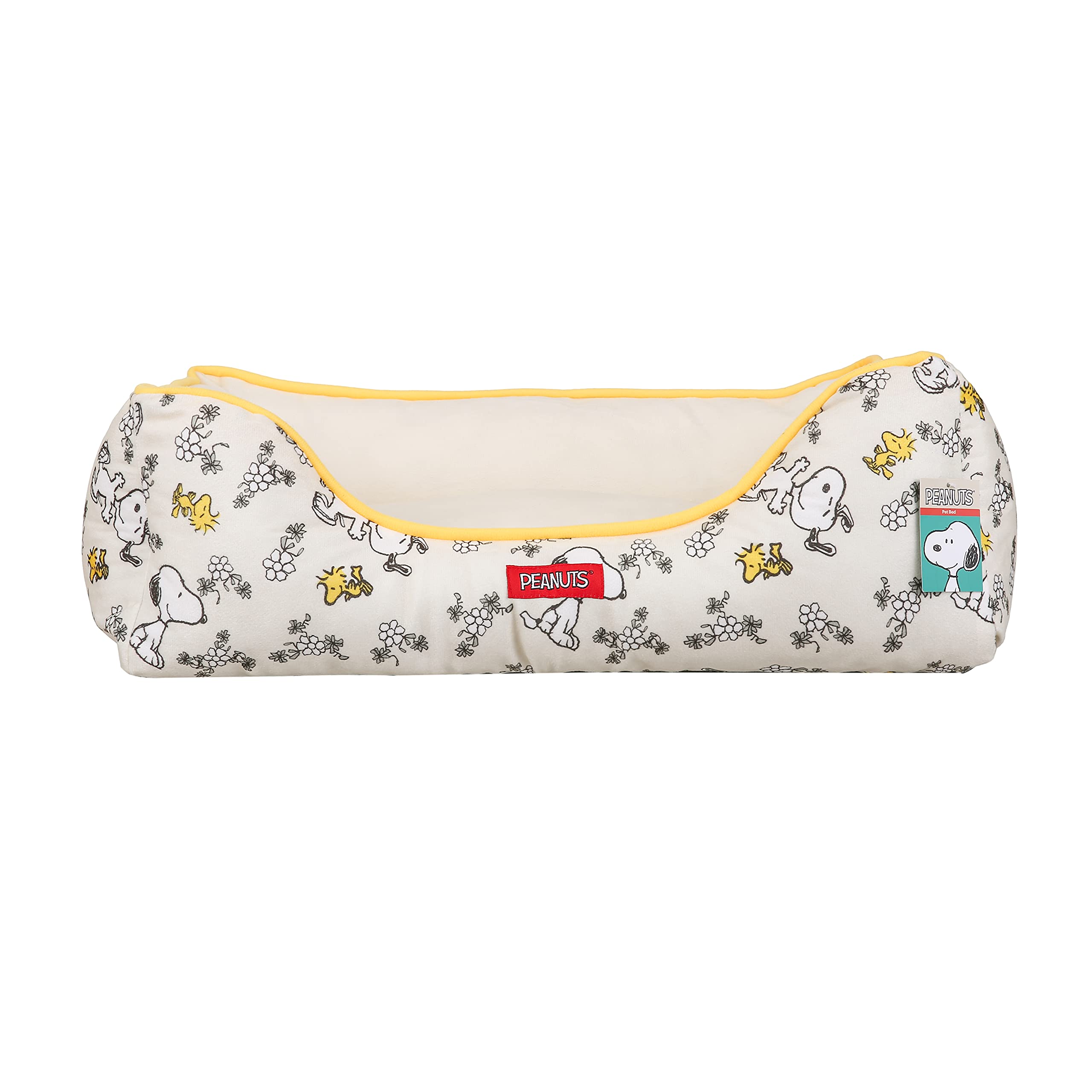 Peanuts Snoopy & Woodstock Cuddler Dog Bed, 24inch x 19inch x 8inch