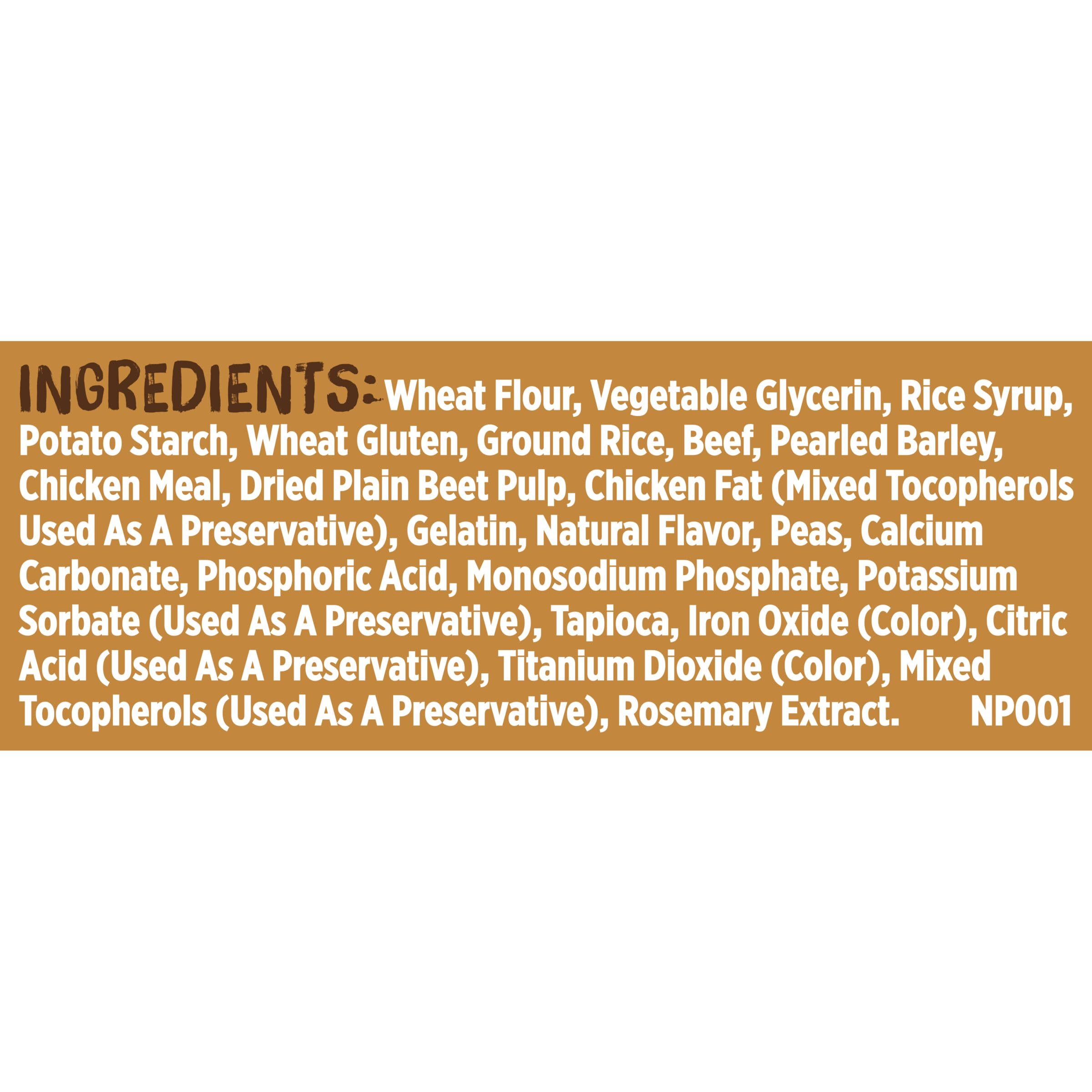 Nutrish Soup Bones Minis Dog Chews with Real Beef & Barley, 6.3oz Pouch, Pack of 7