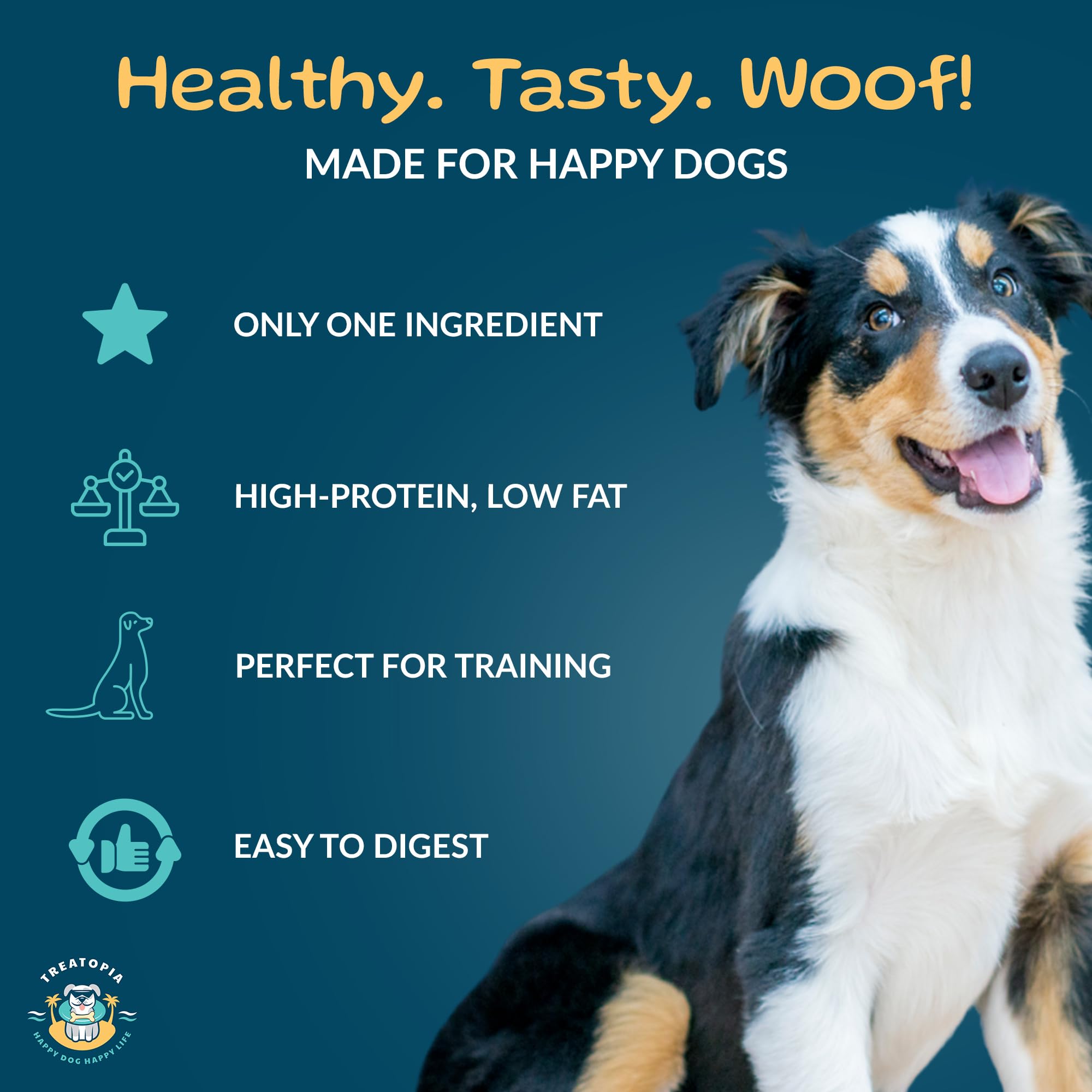 TREATOPIA Lamb Lung Filet Dog Treats, 2 LB Bag - All-Natural, Sustainable, Healthy, High Protein, Hand-Trimmed, Slow-Roasted, Ma