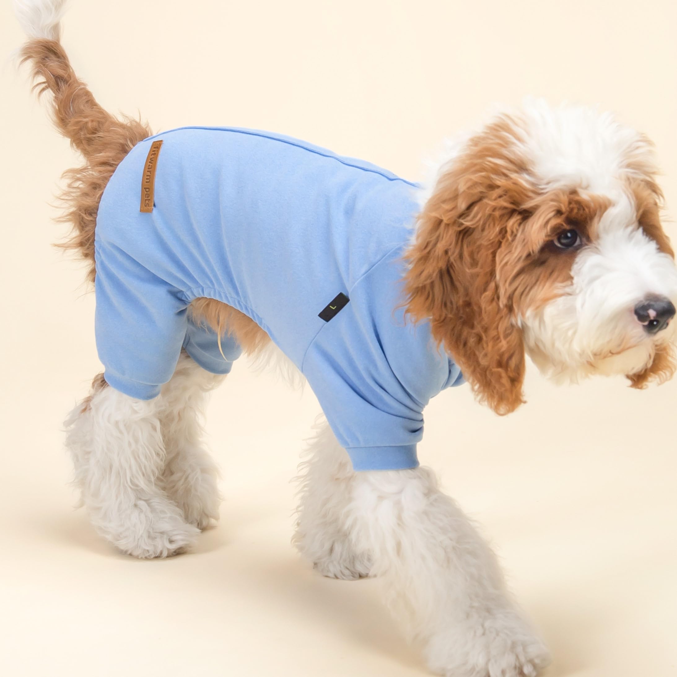 Fitwarm 2 Pack Lightweight Fleece Dog Pajamas, Warm Winter Dog Clothes for Small Dogs Boy Girl, Fuzzy Pet Onesie with Feet, Ligh