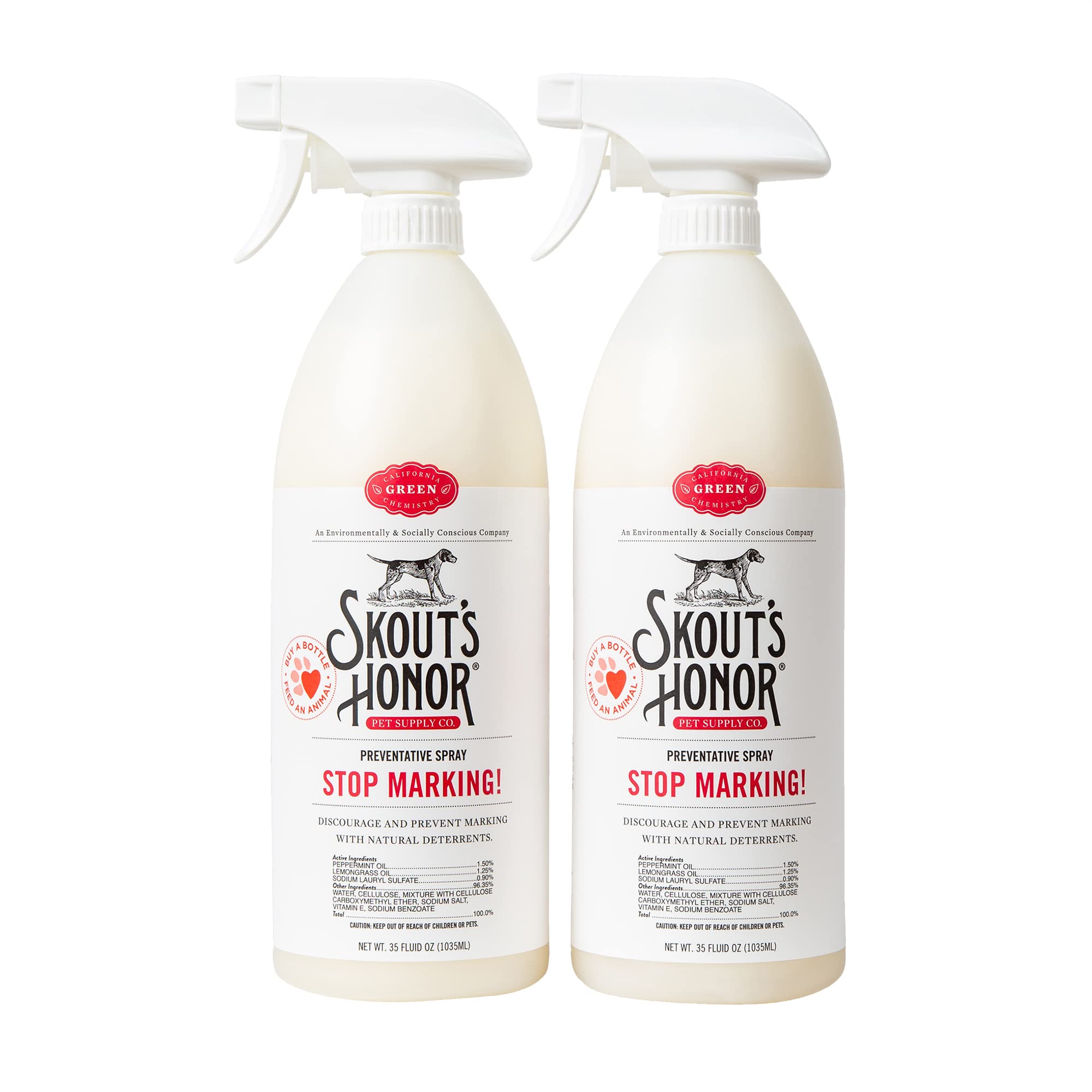 SKOUT'S HONOR Stop Marking! Preventative Spray for Dogs - Natural Lemongrass & Peppermint Oils - Eco-Friendly Training Aid, Alco