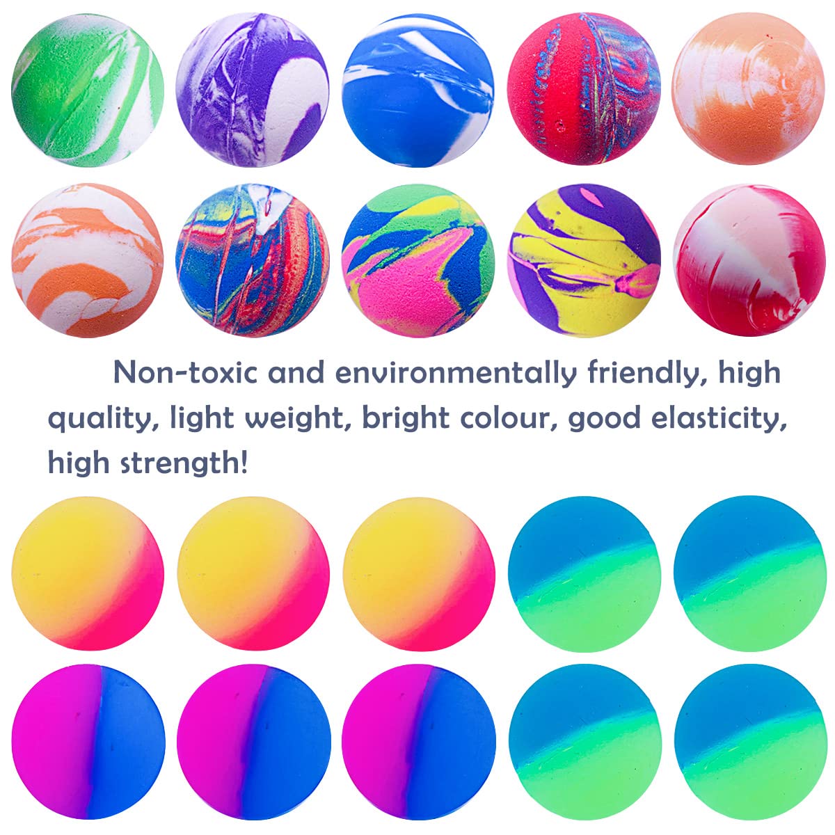Pet Show 20Pcs 1.2 Inch Cat Toy Bouncy Balls Interactive Kitten Bouncing Ball For Indoor Cats Pet Birthday Gift Colorful Chase R