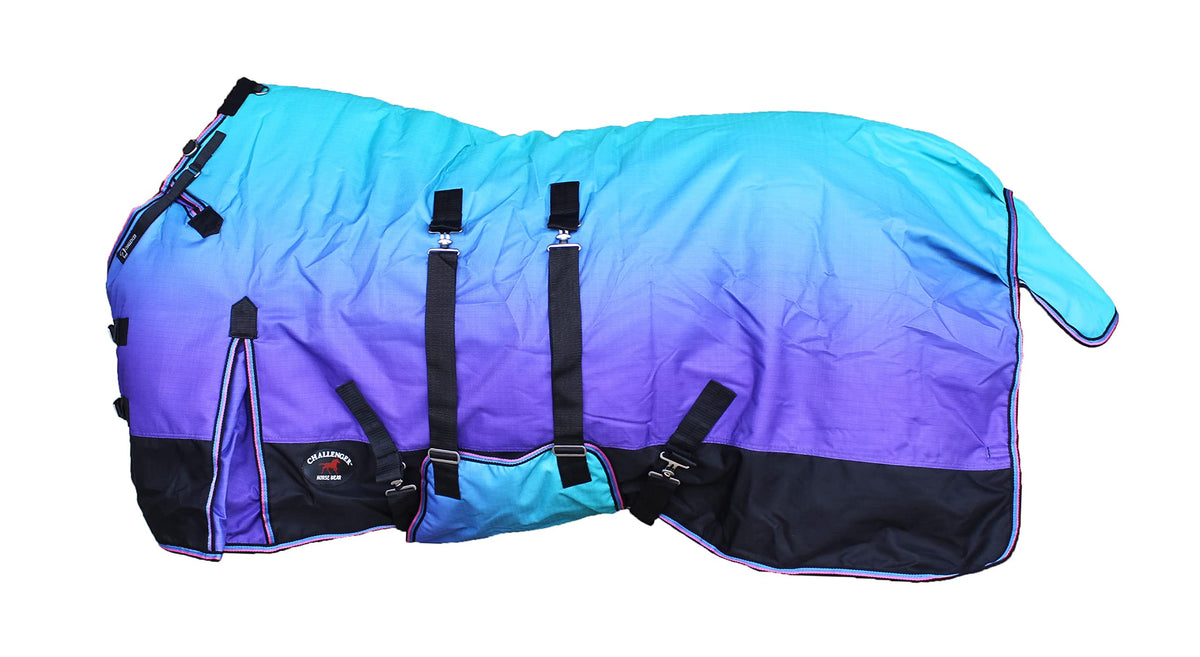 Challenger 68'' 1200D Turnout Medium-Weight Fleece Lined Bellyband Horse Winter Sheet 394Lg