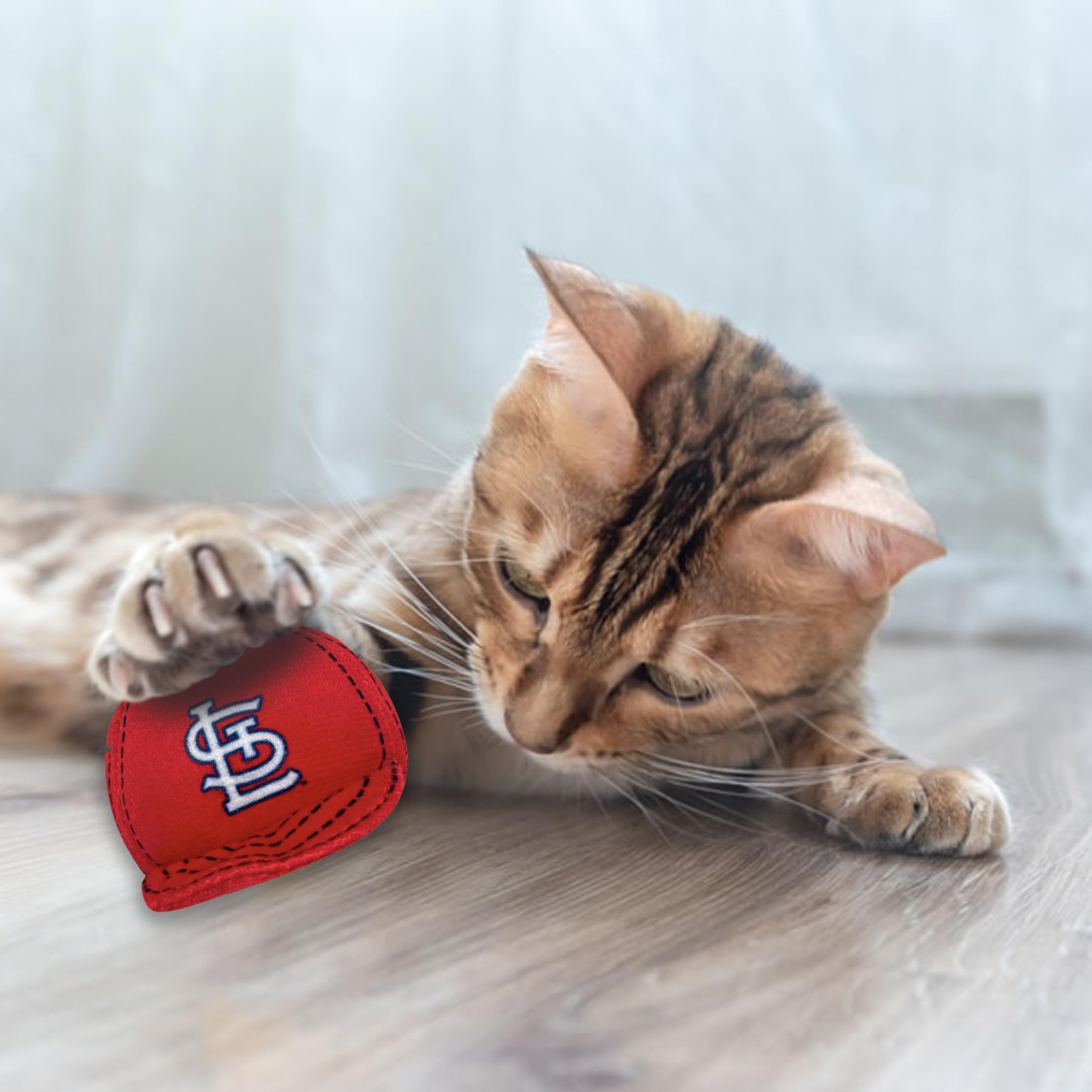 Best Plush Cat Toy Mlb St Louis Cardinals Complete Set Of 3 Piece Cat Toys Filled With Fresh Catnip. Incl: 1 Baseball Cap Cat To