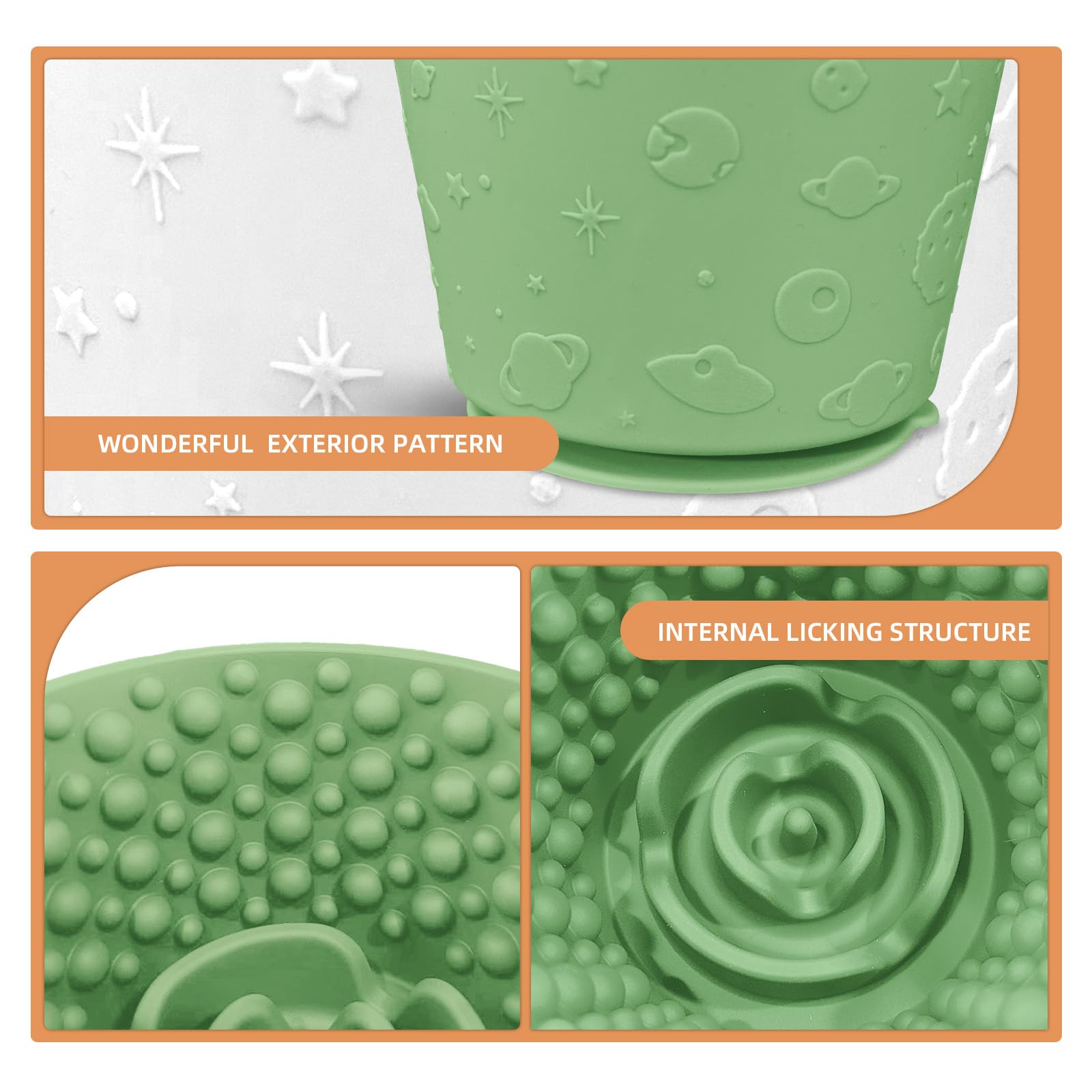Dog Lick Bowl,Anxiety Relief Non-Slip Silicone Treat Bowl,Durable Anti-Choking Long-Lasting Enrichment Slow Feeder Licking Mat f
