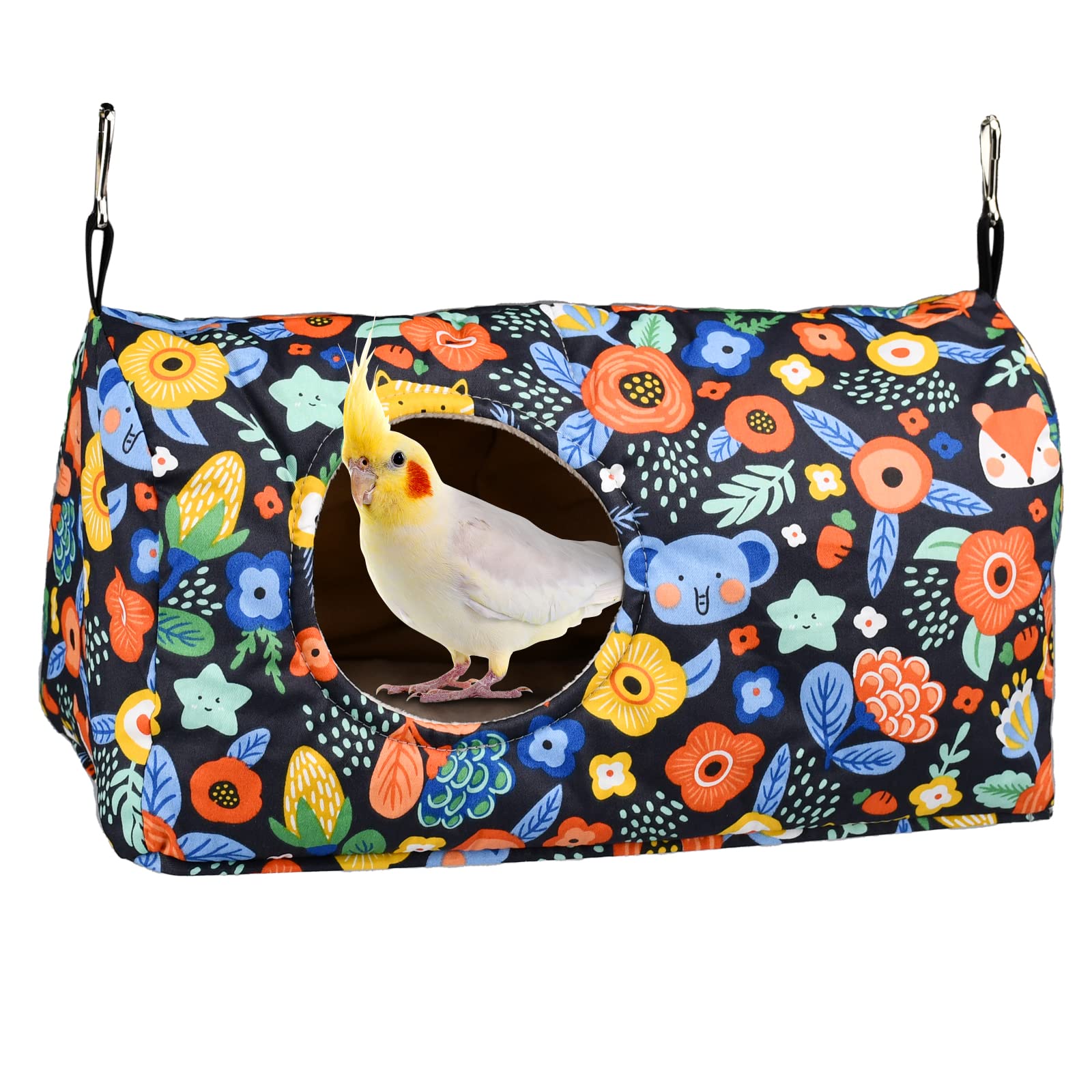 Shurung Bird Warm Bed Parrot Sleeping Nest Bed House Bird Snuggle Hanging Hut Bird Parrot Hammock Bird Sleeping Hideaway Cave Fo