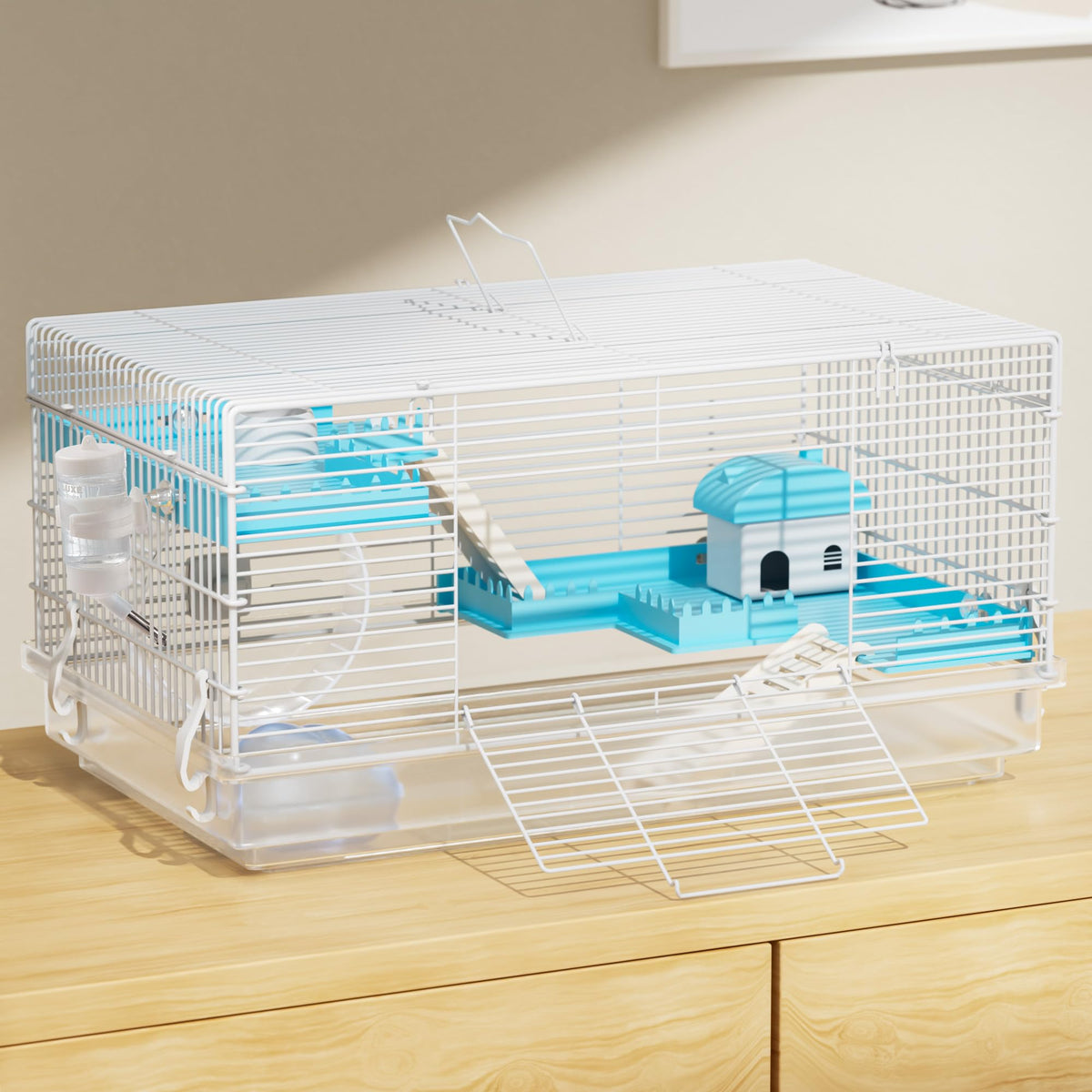 Bucatstate 3 Levels Small Hamster Cage With Accessories, 3-Layer Small Animal House For Dwarf Hamsters, Mice, Gerbils (18.5''X11