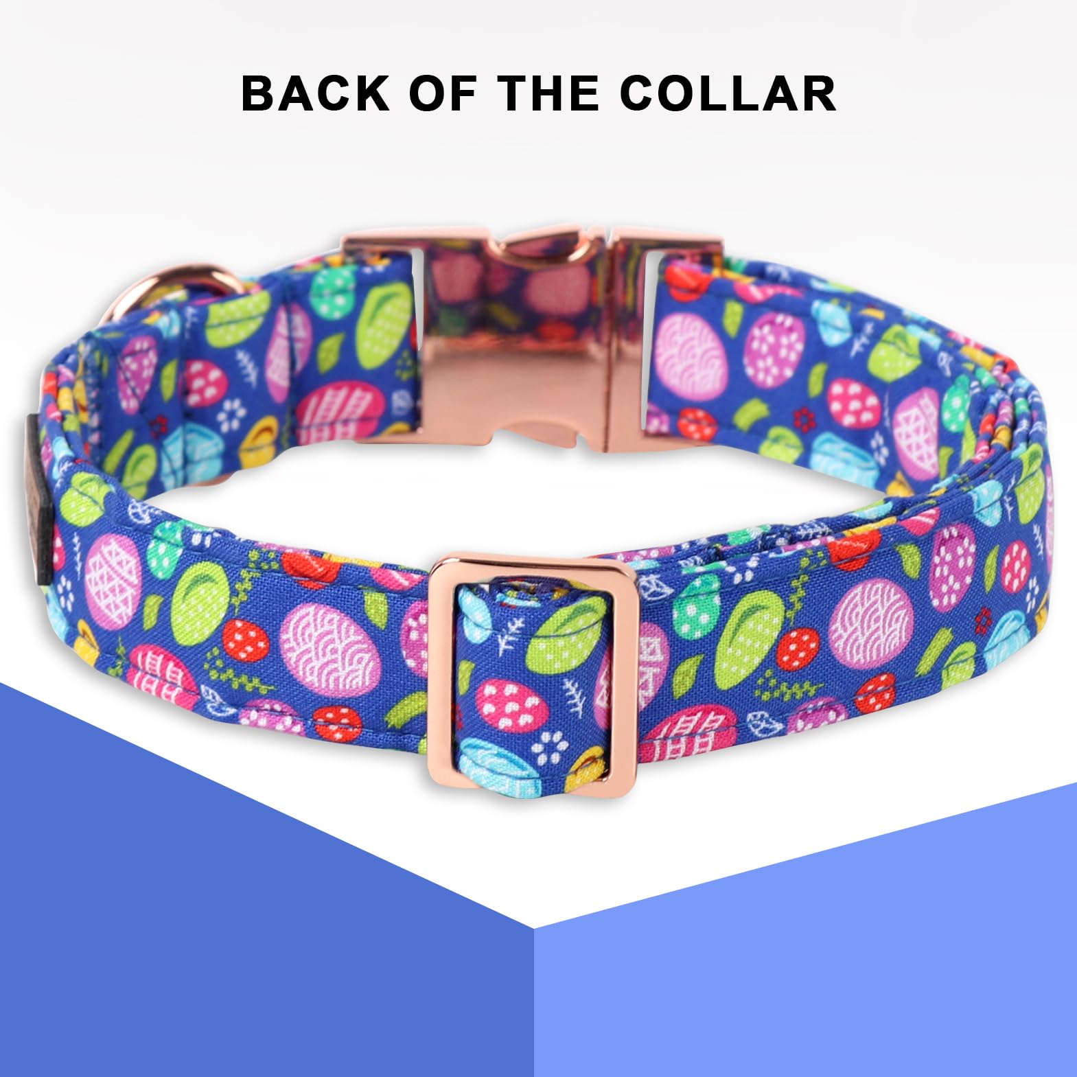 Unique Style Paws Easter Dog Collar Purple Egg Rabbit Dog Collar Cotton Pet Collar For Large Medium Small Dogs
