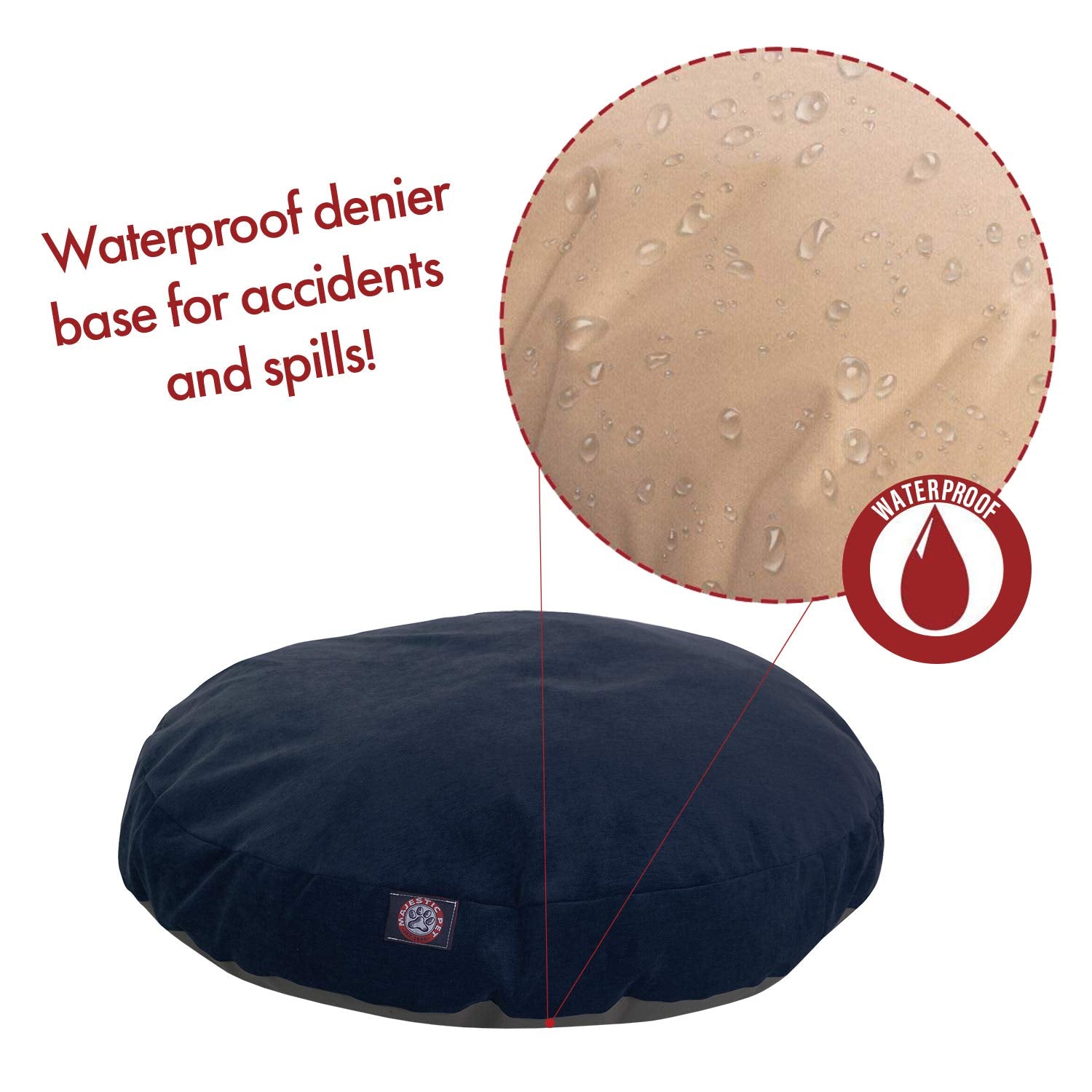 Navy Villa Collection Small Round Pet Dog Bed