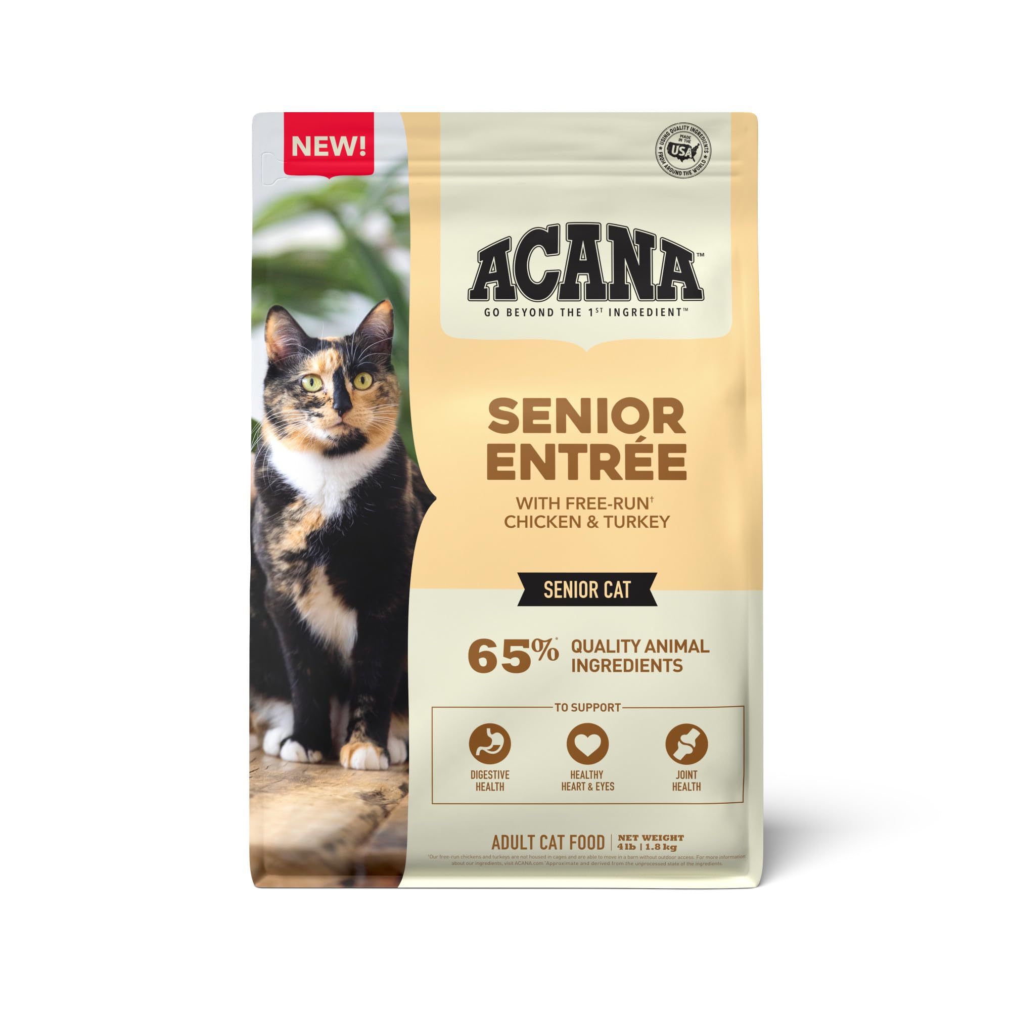 ACANA Dry Cat Food for Seniors Senior Entr  e Chicken Turkey and Duck 4lb Bag