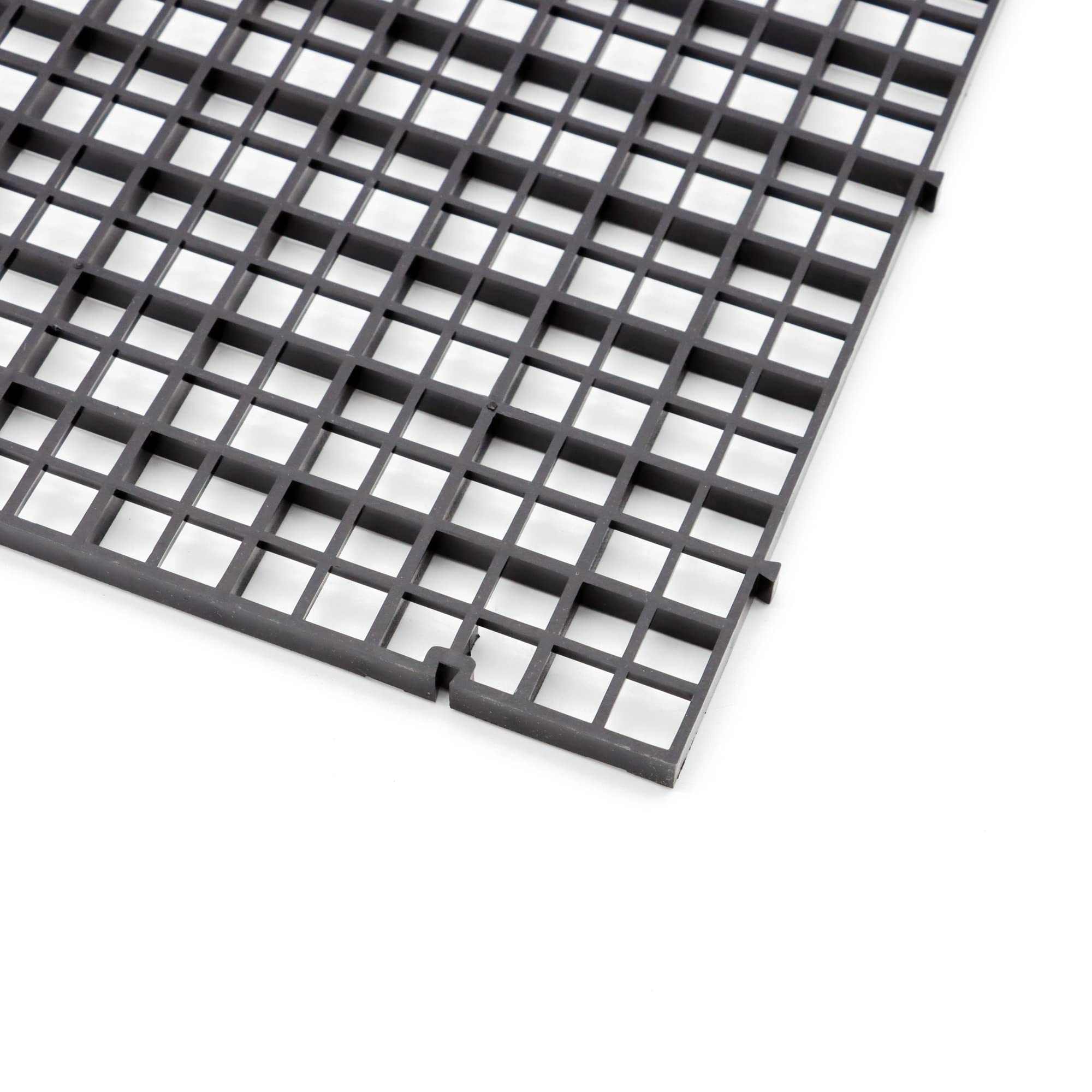 Aquarium Fish Tank Bottom Isolation 4 Pcs, Plastic Egg Crate Grid Divider Tray Egg (L 4Pcs Black)