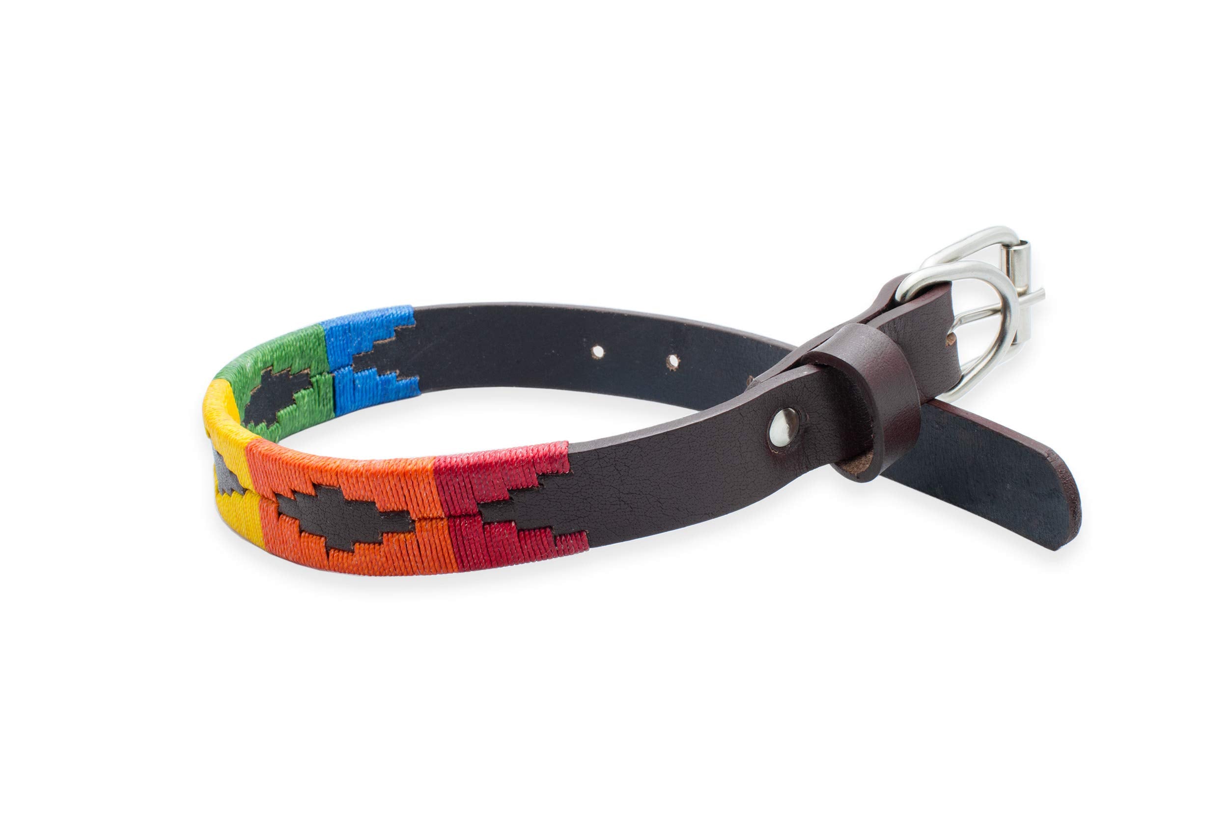 Gaucho Goods Premium Soft Leather Dog Collar (M, Woodstock)