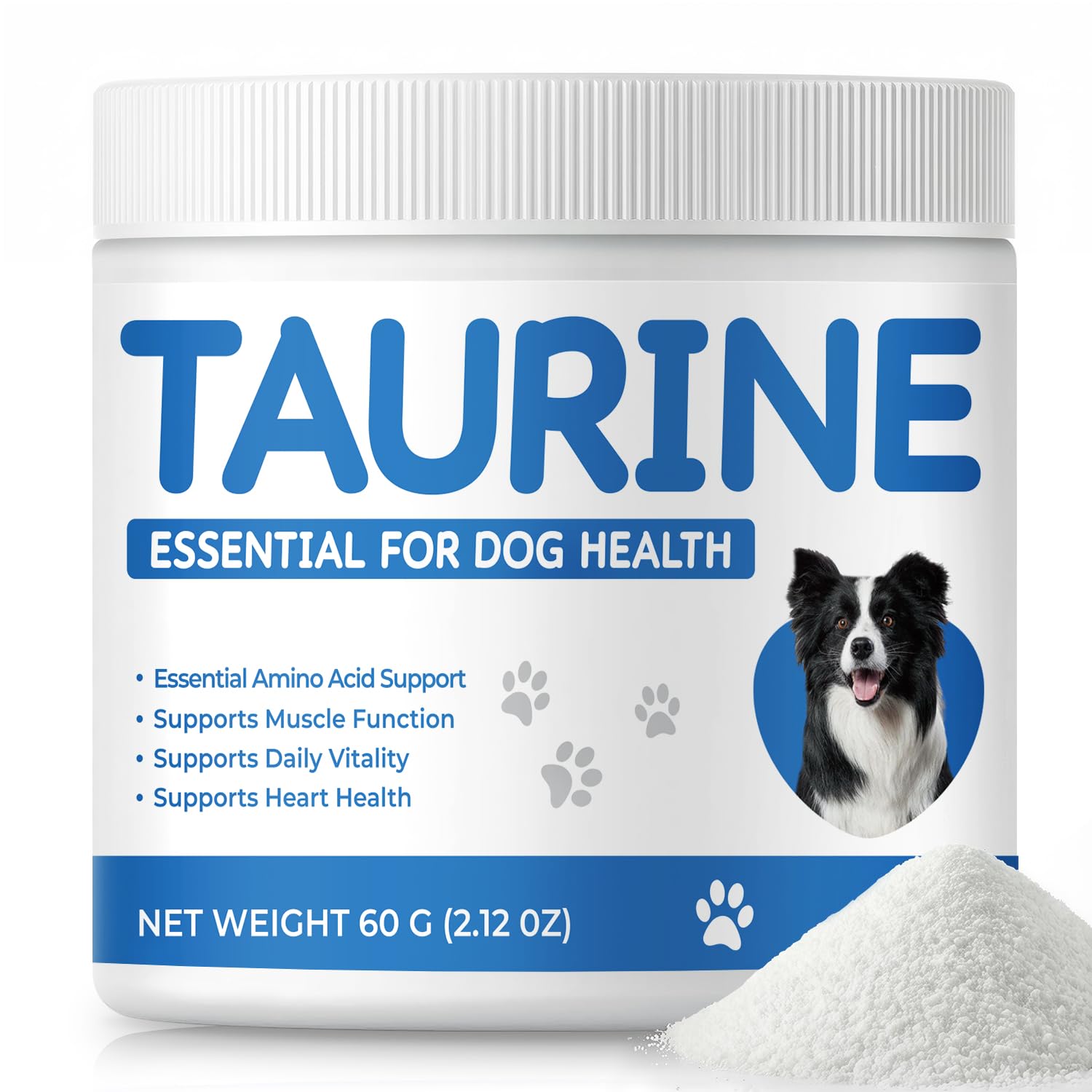 Homibabis Taurine Powder Supplement for Dogs, Daily Amino Acid Support for Heart Function, Muscle Performance & Metabolic Balanc