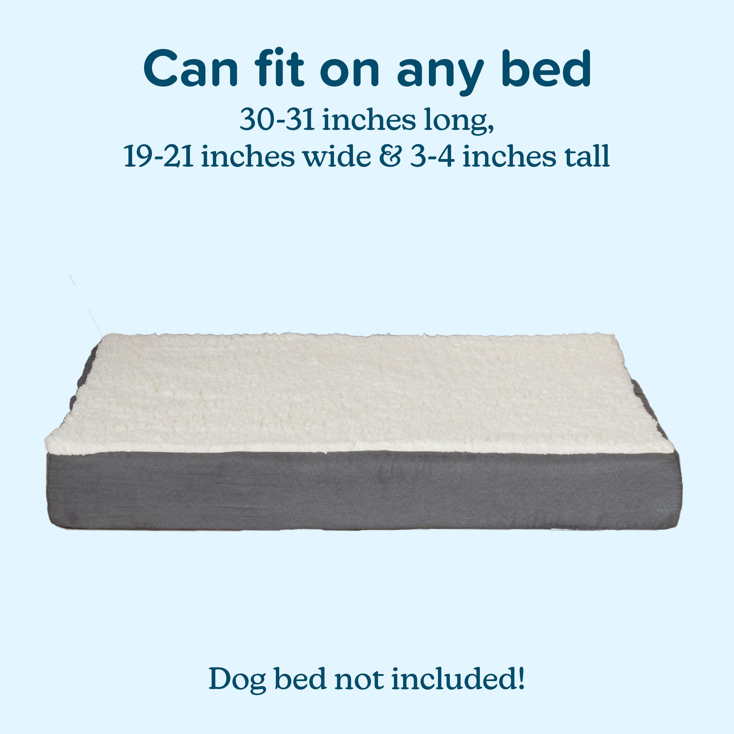 Petmaker Dog Bed Replacement Cover ? Pet Duvet With Sherpa Top, Non-Slip Bottom, Gray Micro Suede -Dog Bed Washable Removable Co