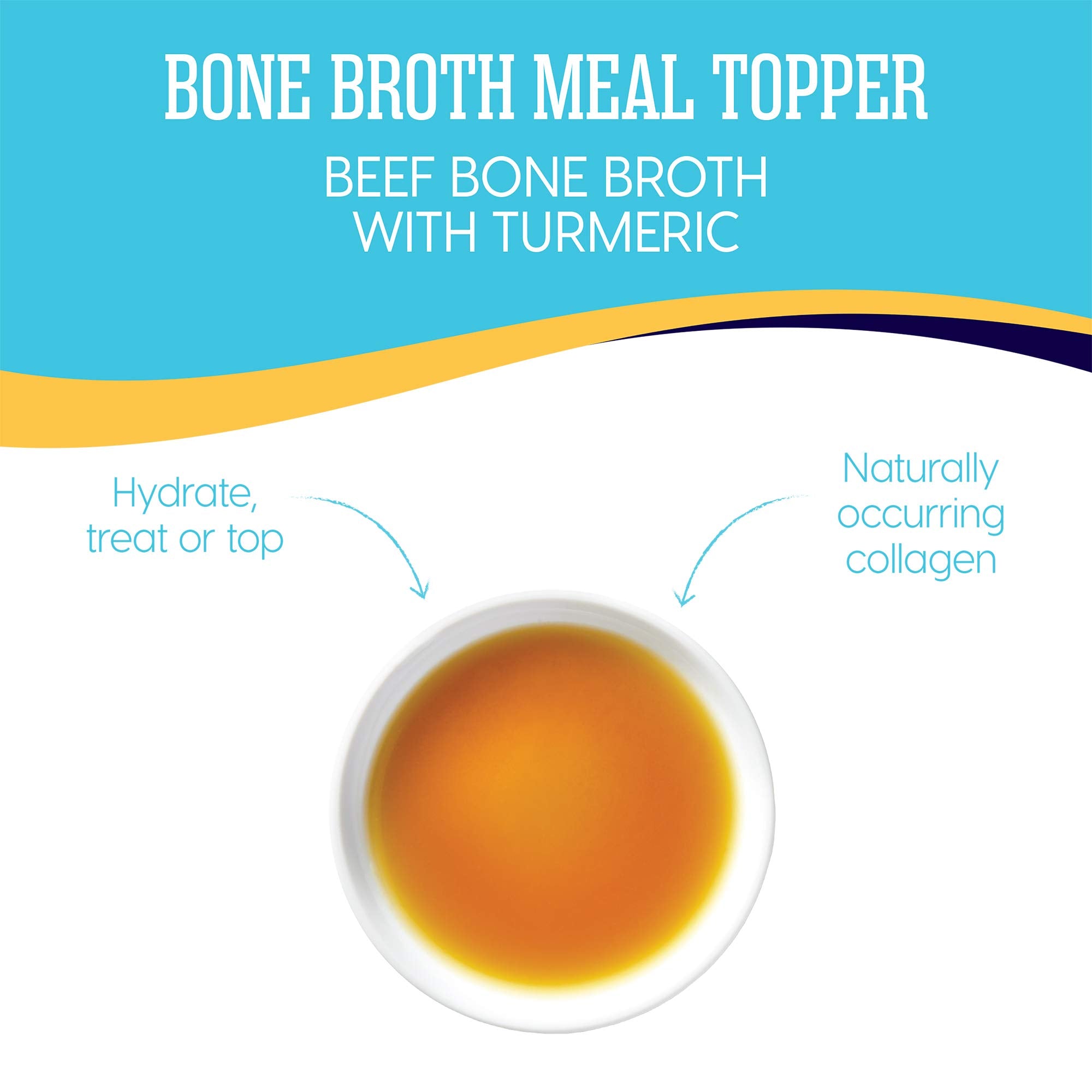 Solid Gold Beef Bone Broth for Dogs - Grain Free Dog Food Topper Rich in Collagen and Superfoods - Nutrient Dense Dog Gravy Topp